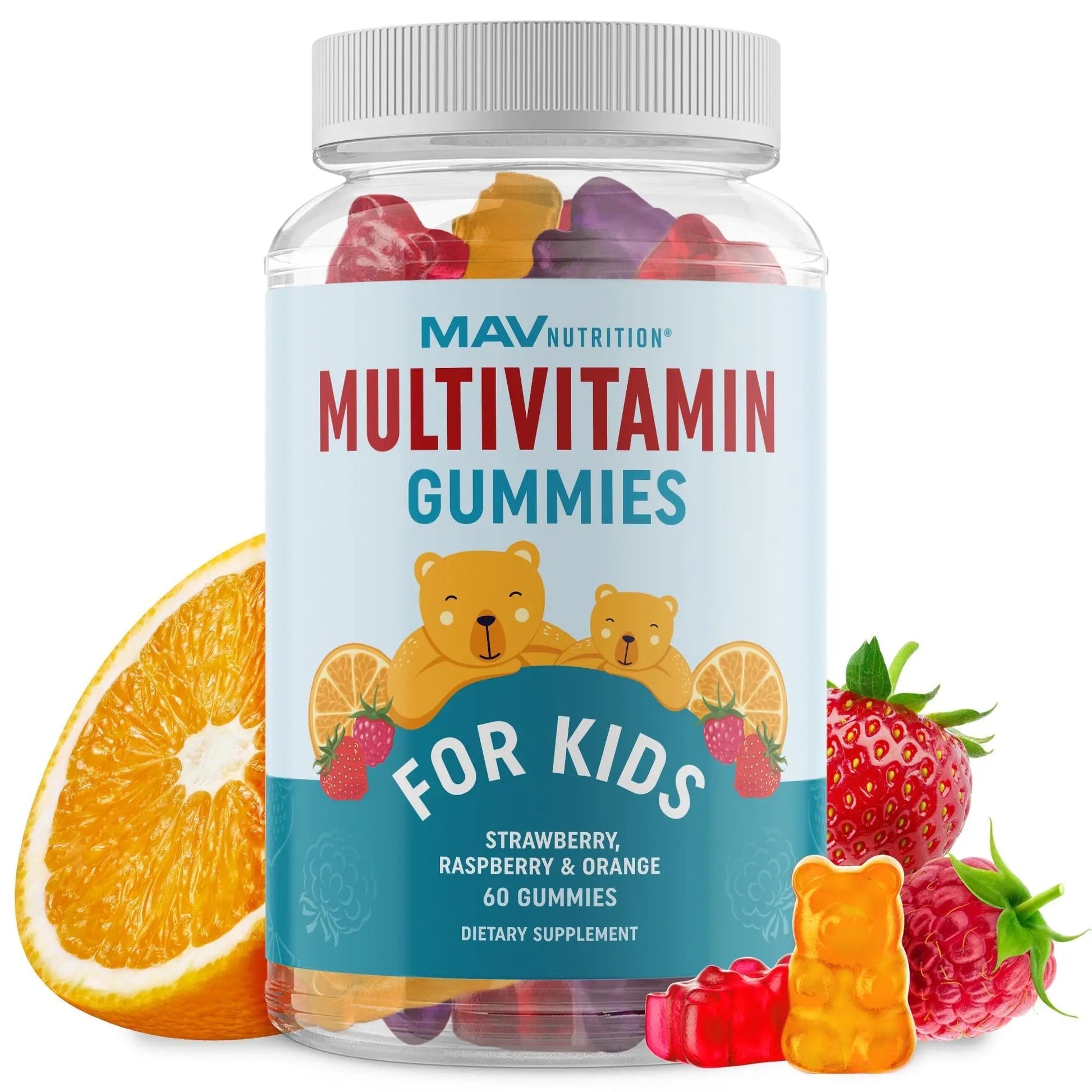 Kids Multivitamin Gummies | Vitamins A, B, C, D & Zinc for Immunity, Growth & Development | Daily Multivitamins for Children Ages 2+ | MAV NUTRITION buy supplements canada