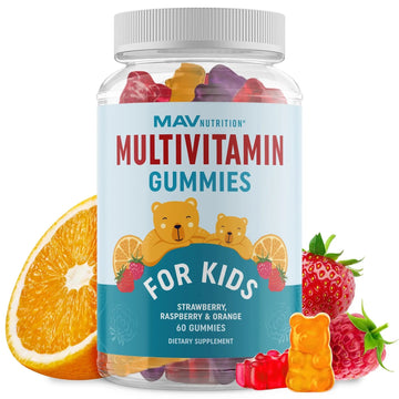 Kids Multivitamin Gummies | Vitamins A, B, C, D & Zinc for Immunity, Growth & Development | Daily Multivitamins for Children Ages 2+ | MAV NUTRITION buy supplements canada