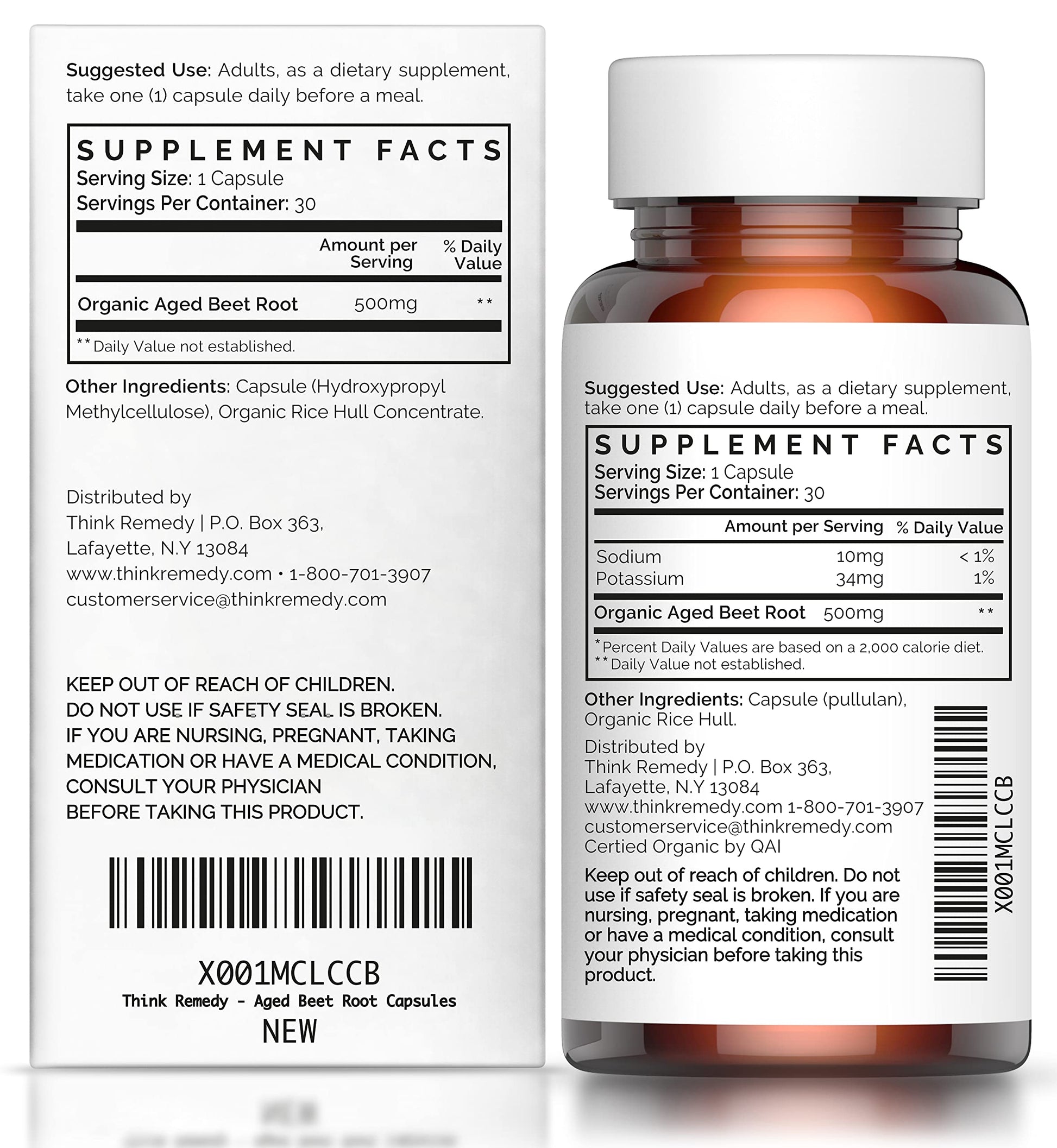 Think Remedy Aged Beet Root Capsules - Beet Pills for Stamina - Organic Beet Root Powder Think Remedy buy supplements canada