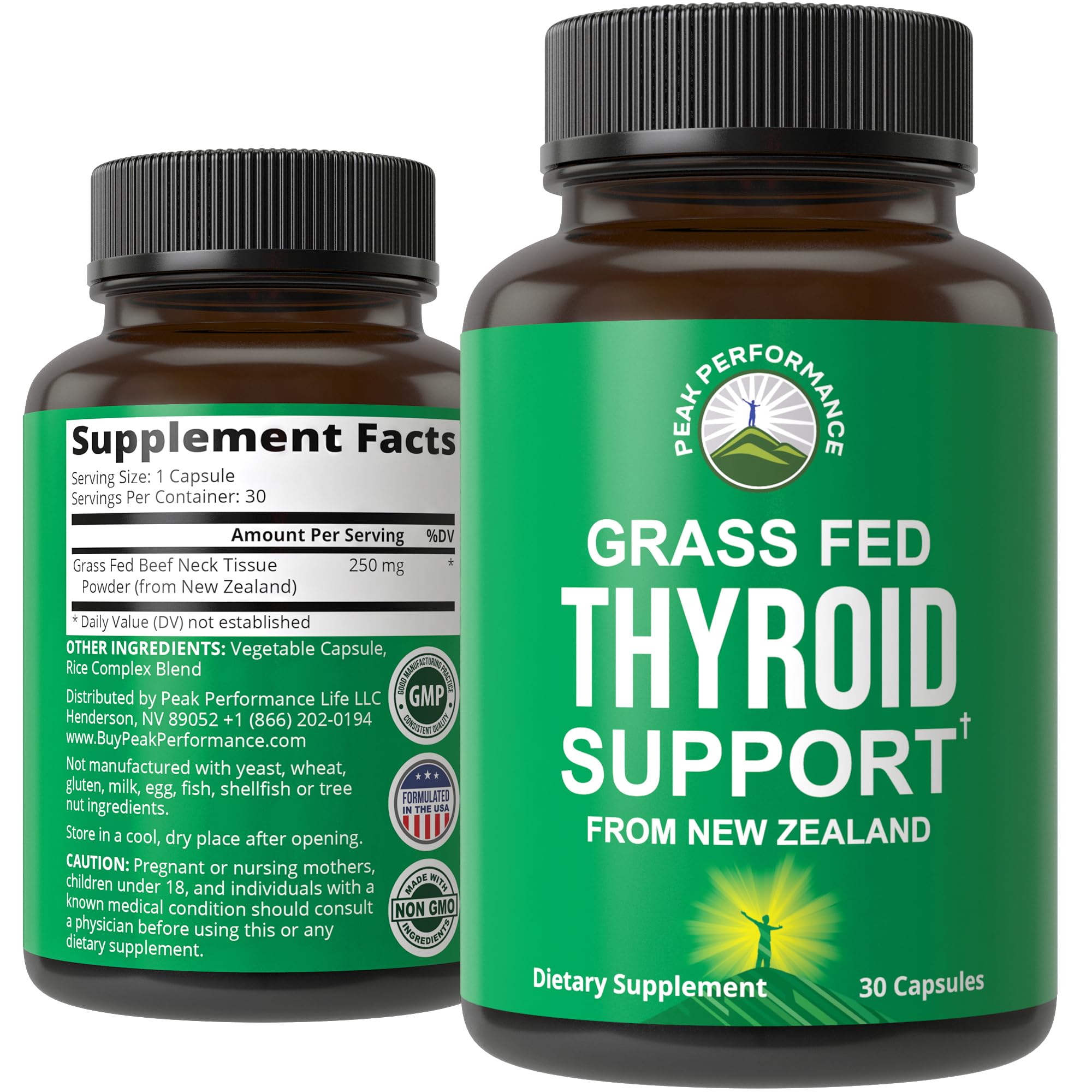 Raw Desiccated Thyroid Supplement. Grass Fed New Zealand Beef Neck & Thyroid Gland Capsules for Women and Men. Ancestral Living Ethically Sourced Bovine Supplements for Energy and Metabolism Support Peak Performance buy supplements canada