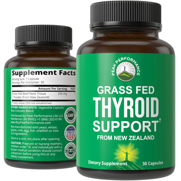 Raw Desiccated Thyroid Supplement. Grass Fed New Zealand Beef Neck & Thyroid Gland Capsules for Women and Men. Ancestral Living Ethically Sourced Bovine Supplements for Energy and Metabolism Support Peak Performance buy supplements canada