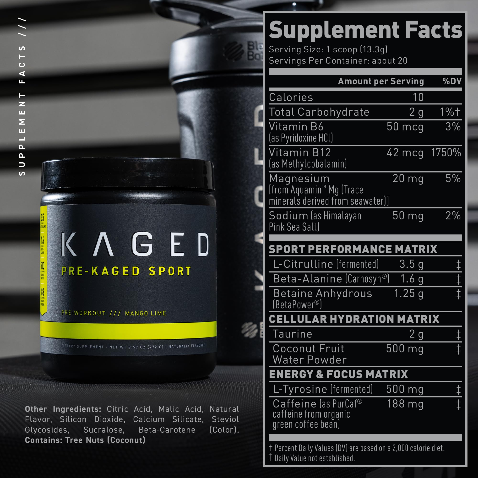 Kaged Pre Sport & Creatine Monohydrate Bundle | Mango Lime Pre + Unflavored Creatine Kaged buy supplements canada