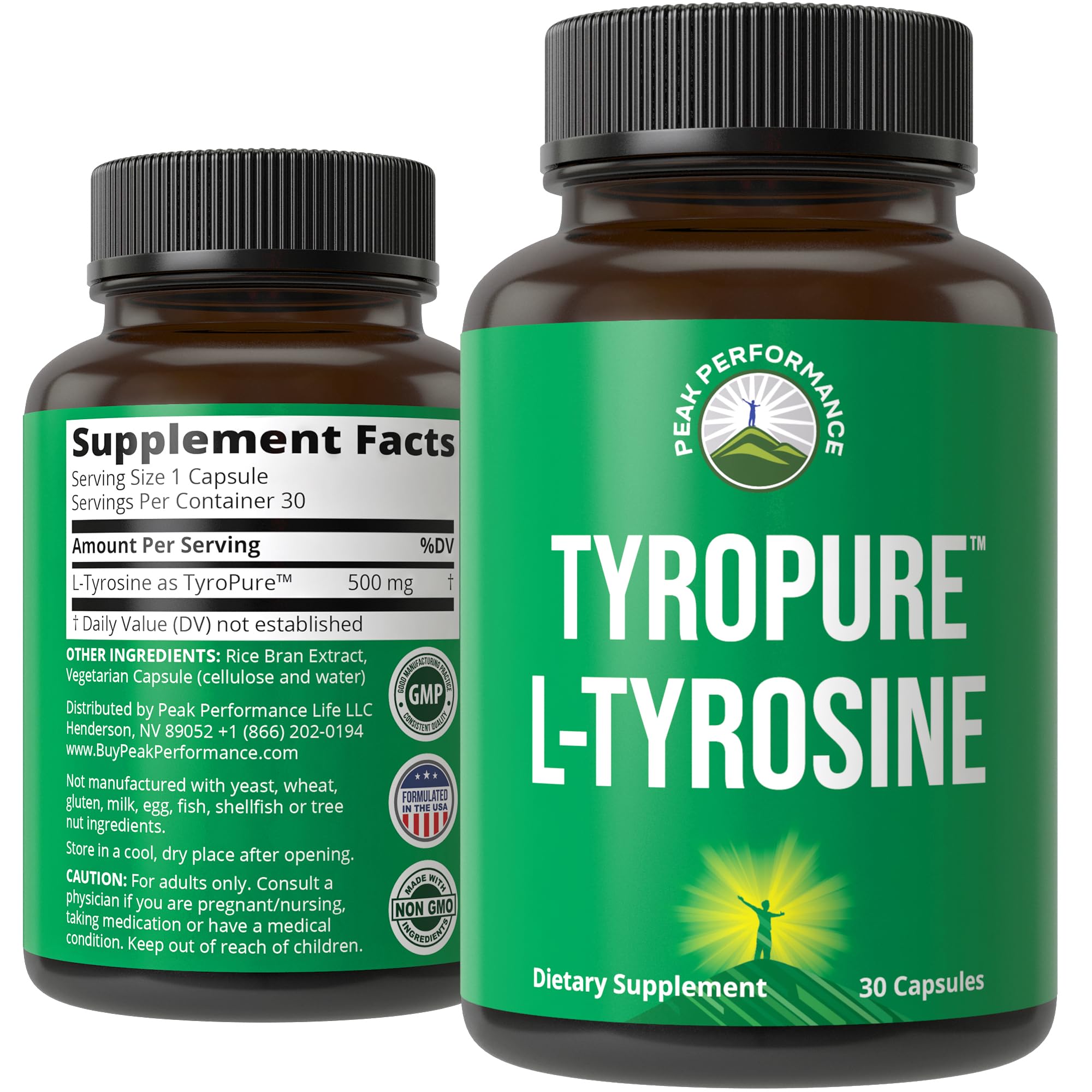 TyroPure L Tyrosine Supplement. More Bioavailable, Cleaner Version of L-Tyrosine. Vegan, Naturally Fermented 500mg Capsules for Mental Clarity, Dopamine. Mood Support for Women and Men Peak Performance buy supplements canada