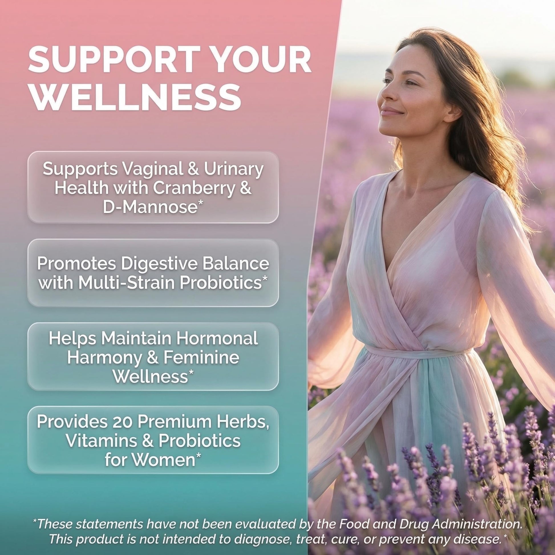 Clean Nutraceuticals Probiotics for Women with D Mannose, Cranberry Extract, Wild Yam, Chasteberry - 20 Probiotic and Prebiotic Strains - PH Balance, Womens Probiotic for Digestive Health - 60 Count Clean Nutraceuticals buy supplements canada