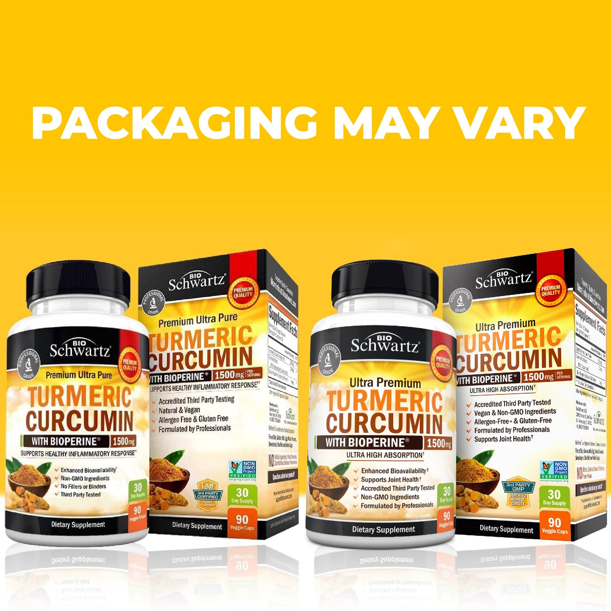 Turmeric Curcumin with Black Pepper Extract 1500mg - High Absorption Ultra Potent Turmeric Supplement with 95% Curcuminoids and BioPerine BioSchwartz buy supplements canada