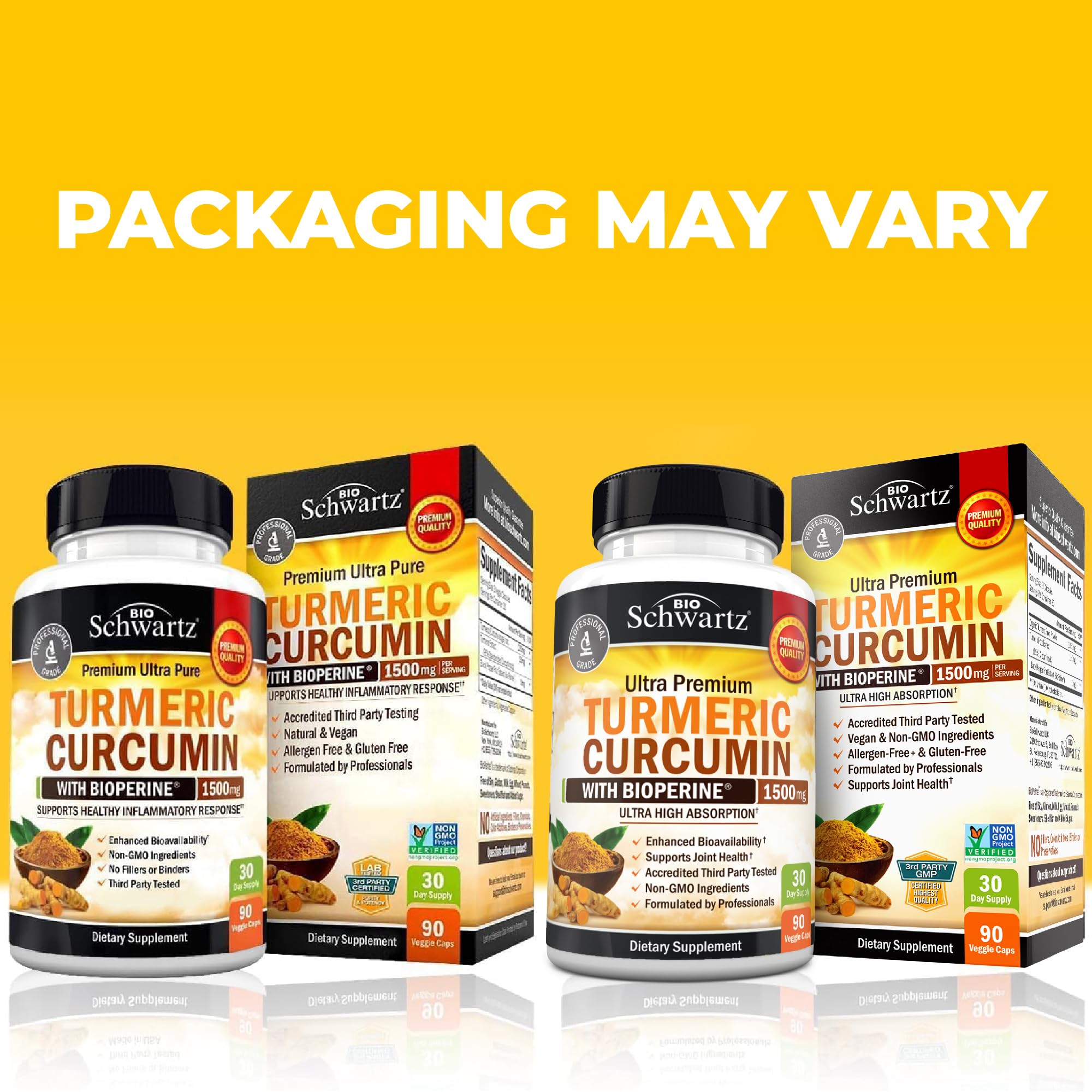 Turmeric Curcumin with Black Pepper Extract 1500mg - High Absorption Ultra Potent Turmeric Supplement with 95% Curcuminoids and BioPerine BioSchwartz buy supplements canada