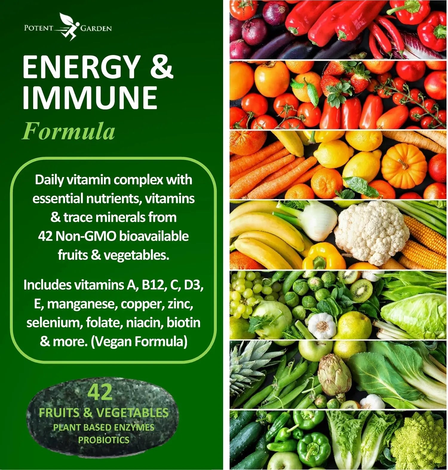 Potent Garden Daily Nutrition Bundle – Superfood Greens + Multivitamin Potent Garden buy supplements canada