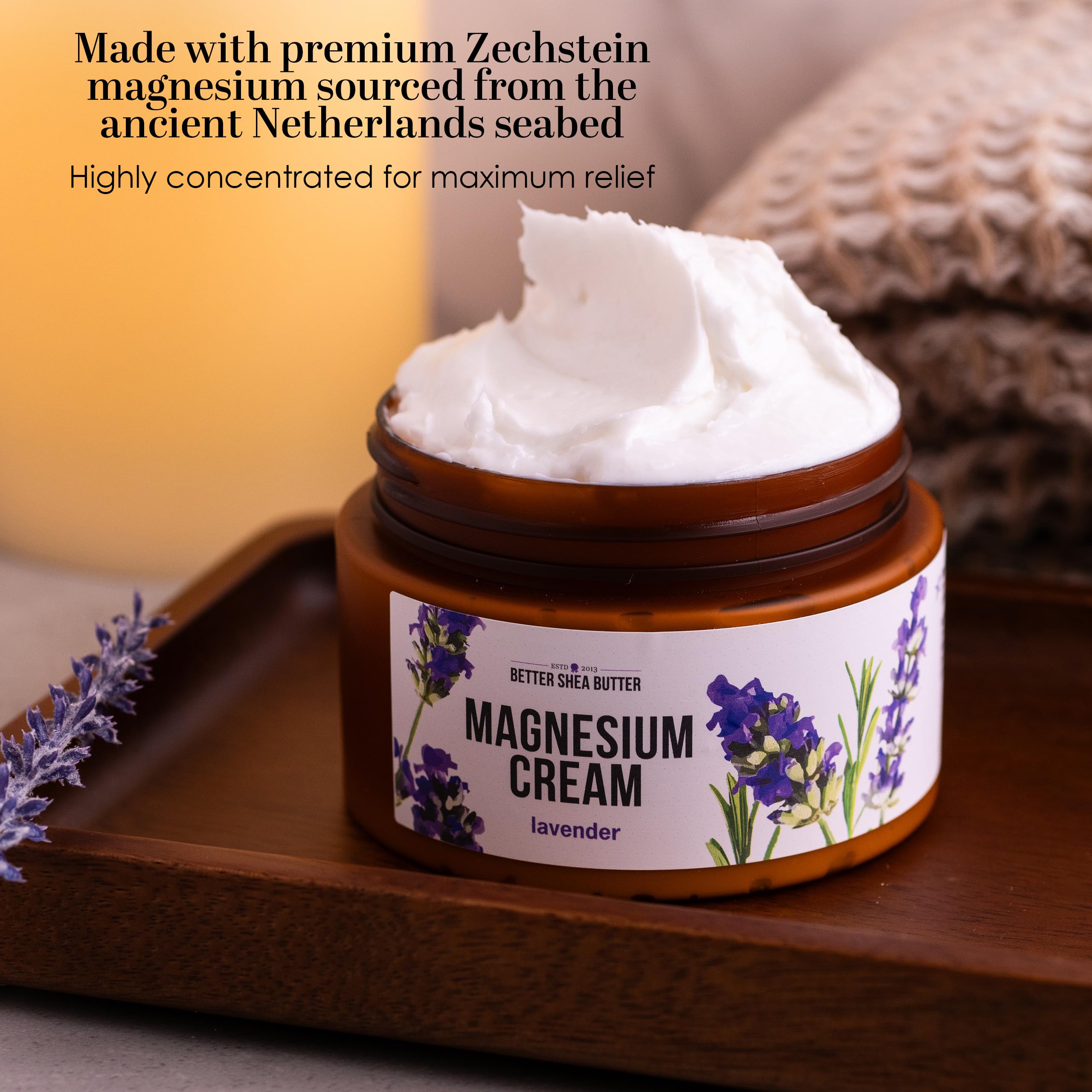 Better Shea Butter Magnesium Cream | Lavender | Relieves Leg Cramps and Muscle Tension | Night Lotion for Pregnancy, Kids and Baby | Handcrafted with Organic Ingredients Better Shea Butter buy supplements canada