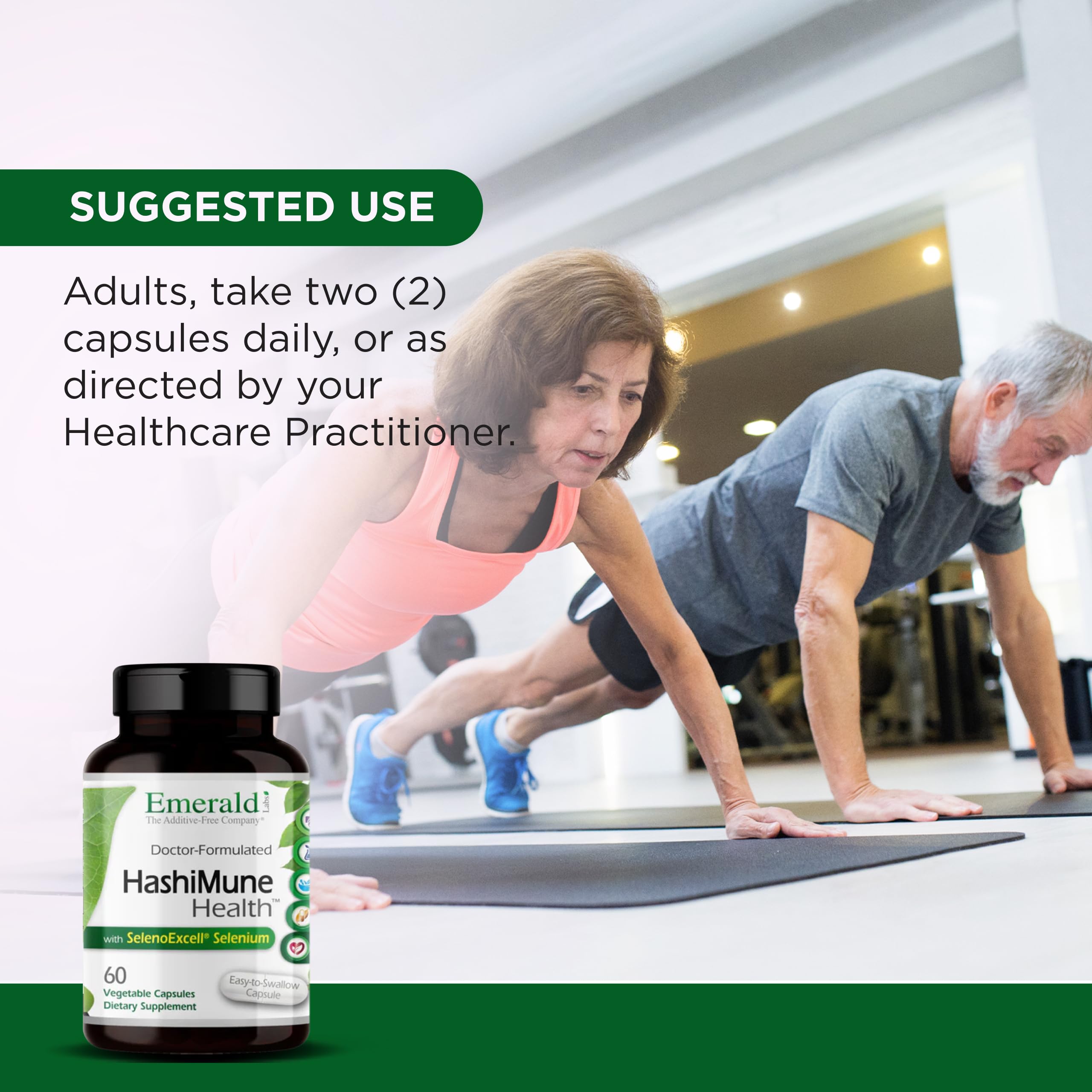 Emerald Labs HashiMune Health - Vegan Thyroid & Immune Support Supplement - Includes SelenoExcell Selenium & Myo-Inositol - 60 Vegetable Capsules (30-Day Supply) EMERALD LABS buy supplements canada