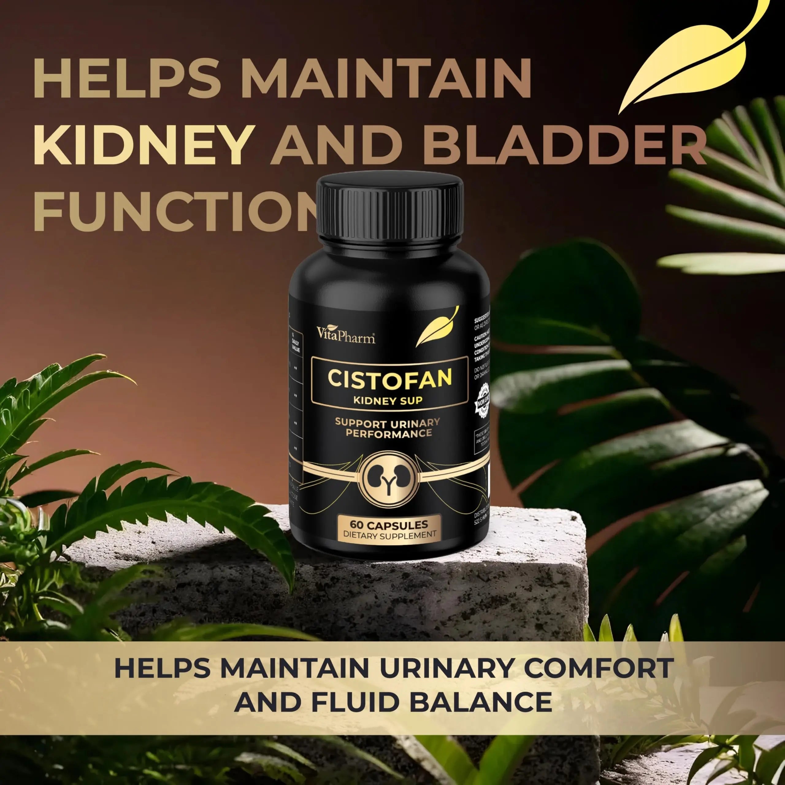 CISTOFAN Kidney Support Supplement – Herbal Formula with Java Tea, Birch Leaf, Parsley & Cranberry – Supports Urinary Tract & Kidney Function – Natural Diuresis – 60 Capsules – Non-GMO – Made in EU VitaPharm buy supplements canada