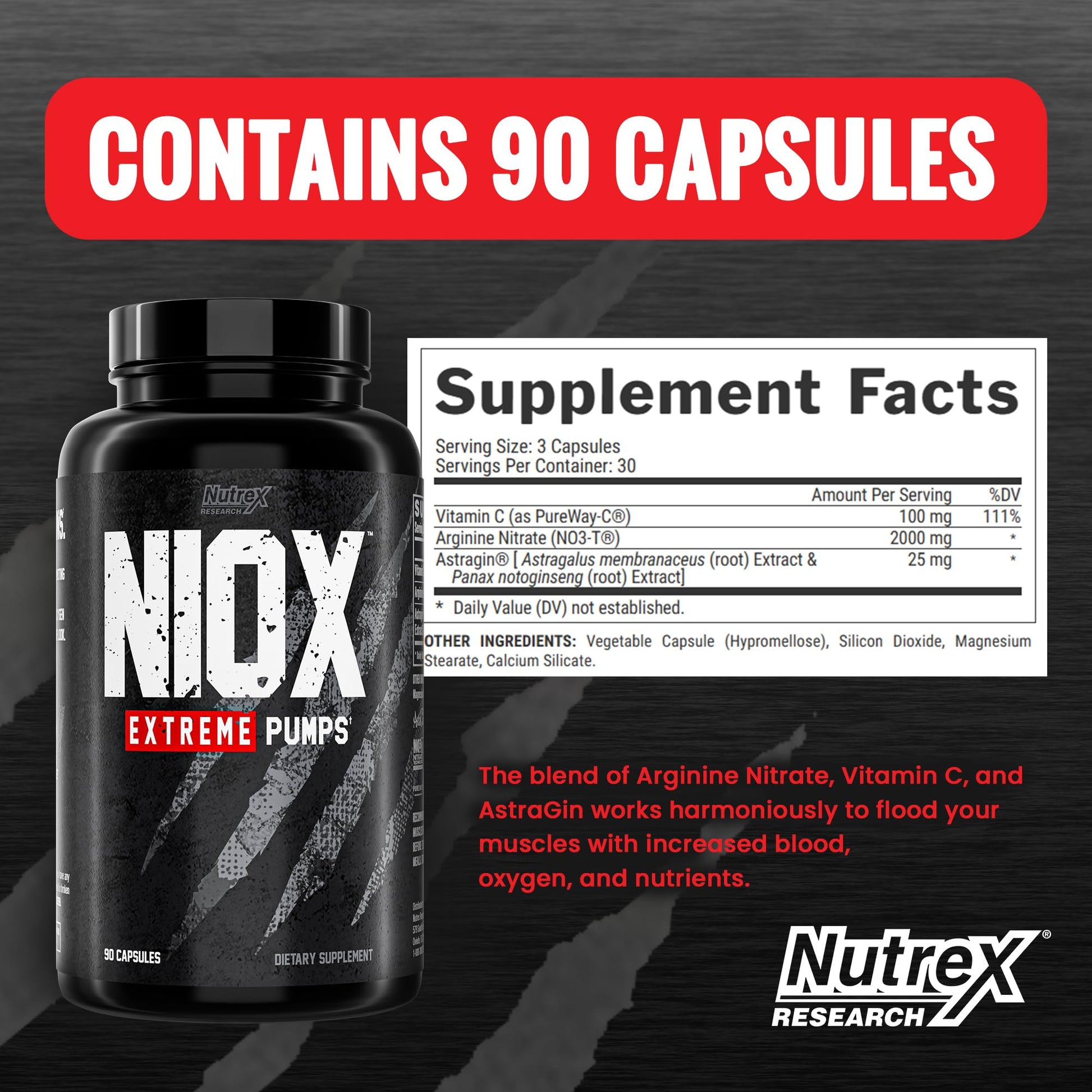 Nutrex Research NIOX Extreme Pumps - 180-Count Pre-Workout Pump Supplement Nutrex Research buy supplements canada