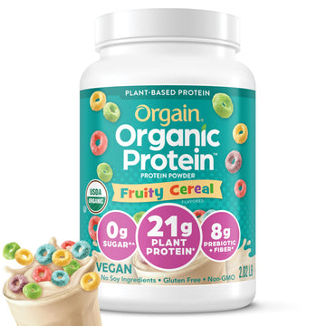 Orgain Organic Vegan Protein Powder, Fruity Cereal - 21g Plant Based Protein, Gluten Free Orgain buy supplements canada