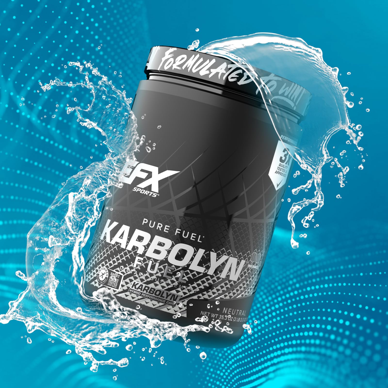 EFX Sports Karbolyn Fuel | Fast-Absorbing Carbohydrate Powder | Carb Load, Sustained Energy, Quick Recovery | Stimulant Free | 20 Servings (Neutral) EFX Sports buy supplements canada