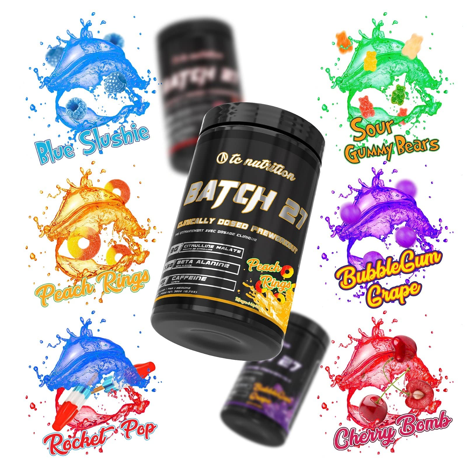 Batch 27 Pre Workout Powder - 8g Citrulline, 3.5g Beta Alanine, 2.5g Betaine, 325mg Caffeine TC Nutrition buy supplements canada