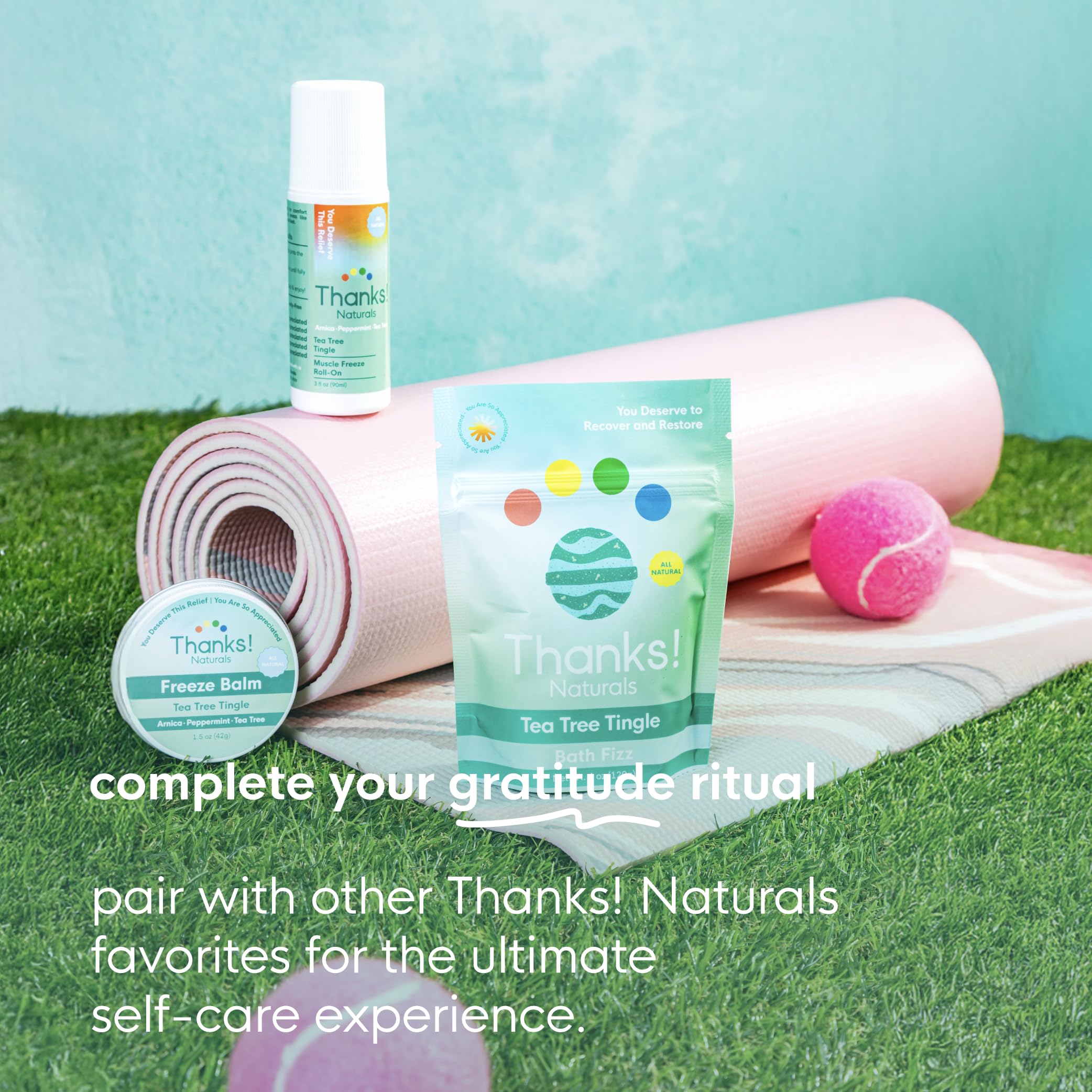 Thanks! Naturals Muscle Freeze Roll On, Tea Tree Tingle, Vegan, Cold Pressed Formula with Shea Butter, Eucalyptus & Peppermint, Use on Neck, Knees & Joints, Post Workout Essential, 3 FL OZ Thanks! Naturals buy supplements canada