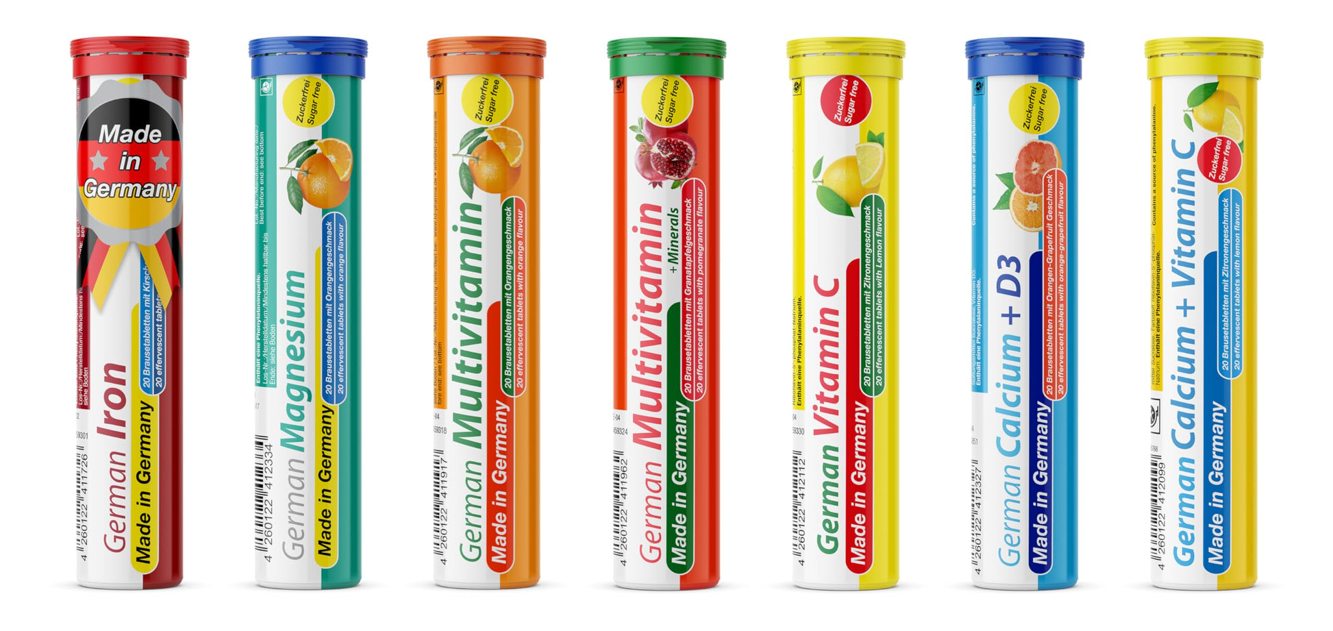 T&D German Vitamin, Minerals - 140 Vegan/Vegetarian Drink Effervescent Tablets - Mixed Fruit Flavor Box - Made in Germany T&D buy supplements canada