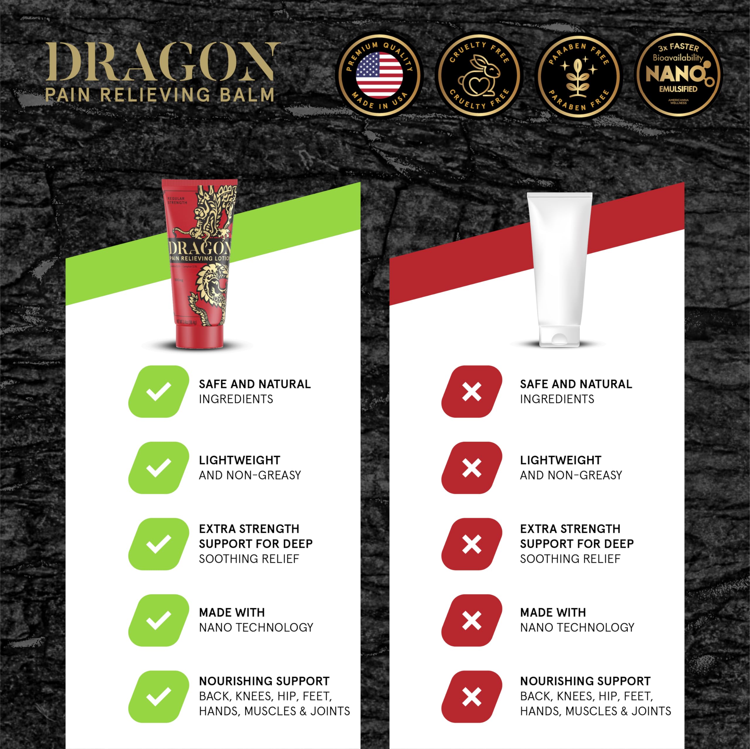 Americanna Wellness Dragon Lotion 3.4oz Regular Red Americanna Wellness buy supplements canada