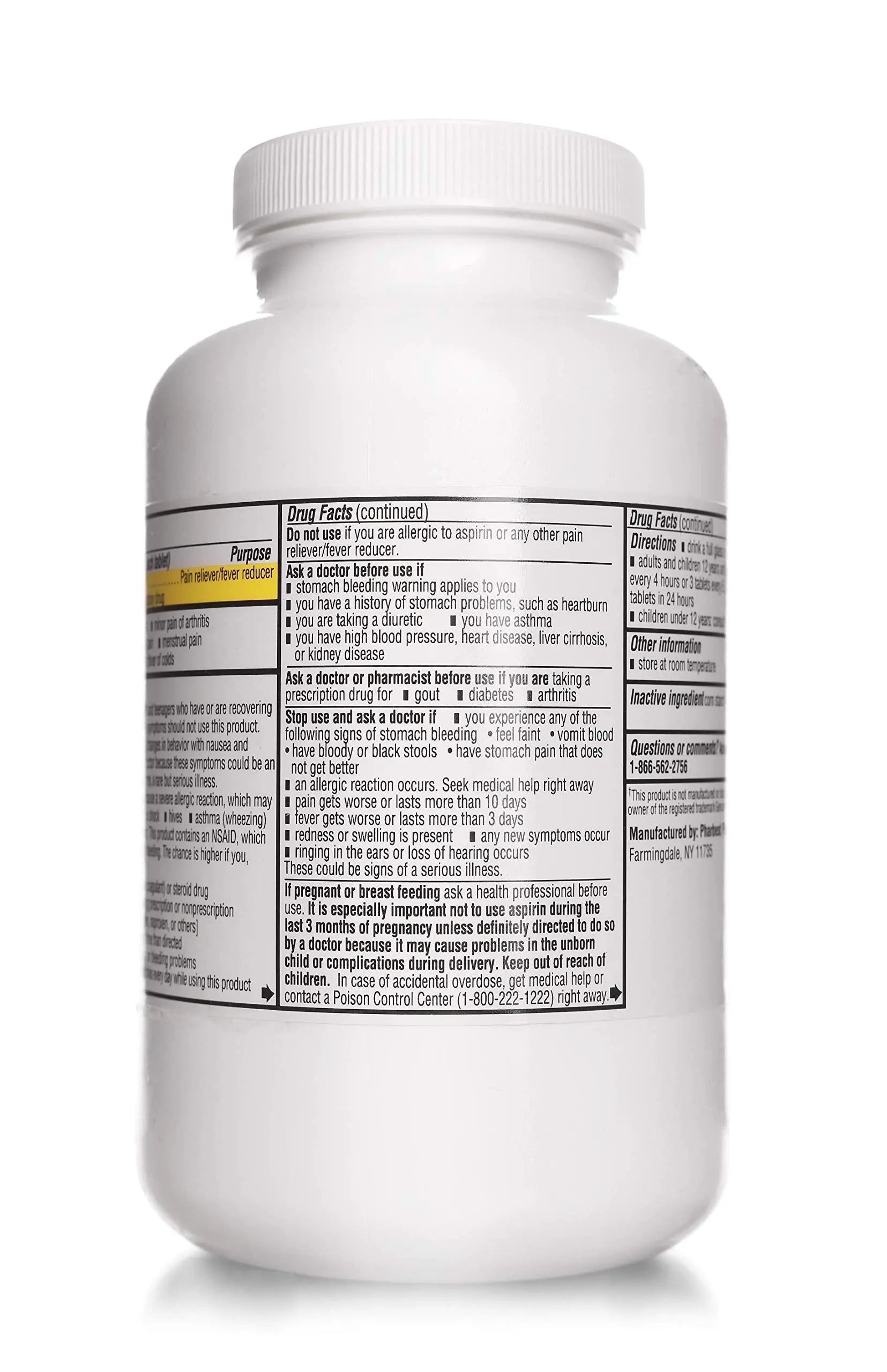PHARBEST Aspirin 325 mg | Regular Strength | 1000 Count Uncoated Tablets PHARBEST buy supplements canada