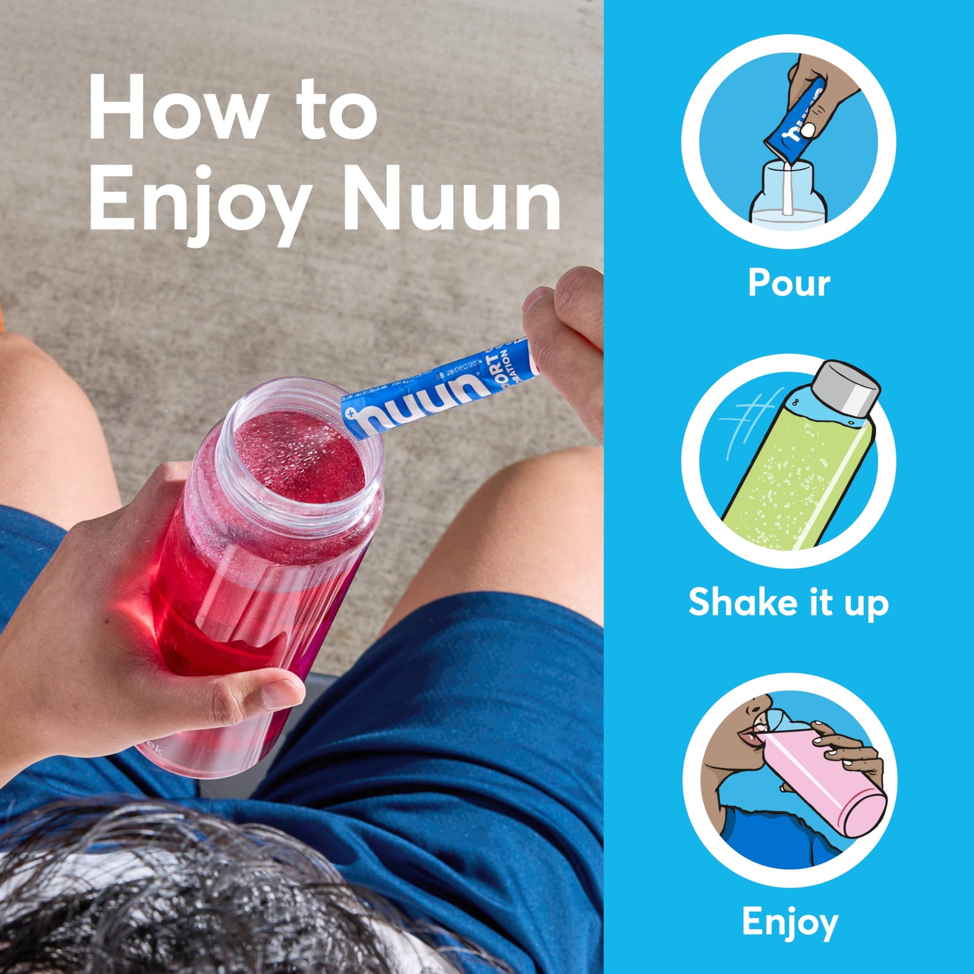 Nuun Sport Electrolyte Powder Packets with Magnesium, Calcium, Potassium, Chloride, and Sodium, Hydration Packets for On-the-Go, Pink Lemonade Flavor, Gluten Free & Vegan, Nuun buy supplements canada