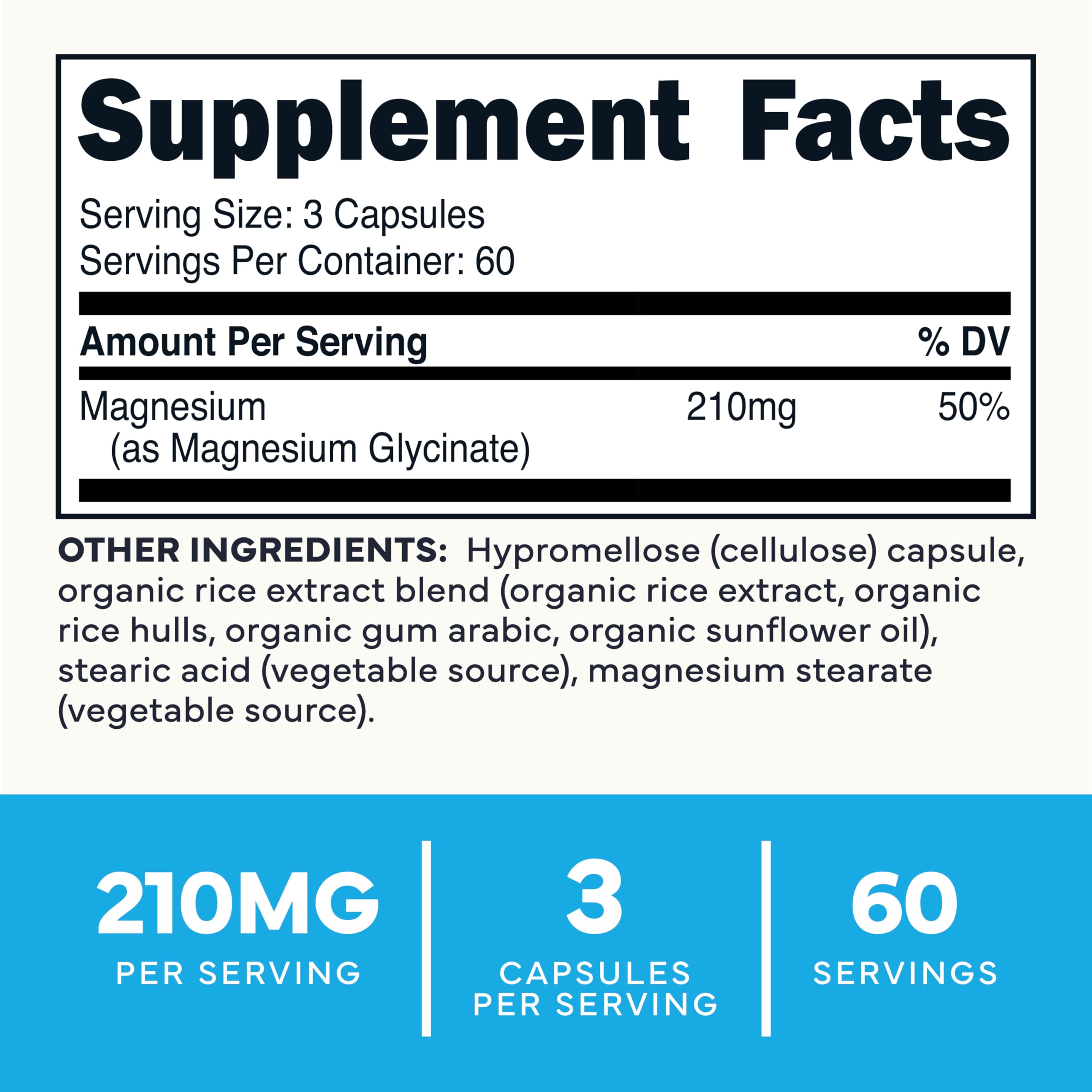 Type Zero Magnesium Glycinate (210mg | 180 Capsules) Pure, Non-GMO, Gluten Free, Natural High Absorption Magnesium Supplement Type Zero buy supplements canada
