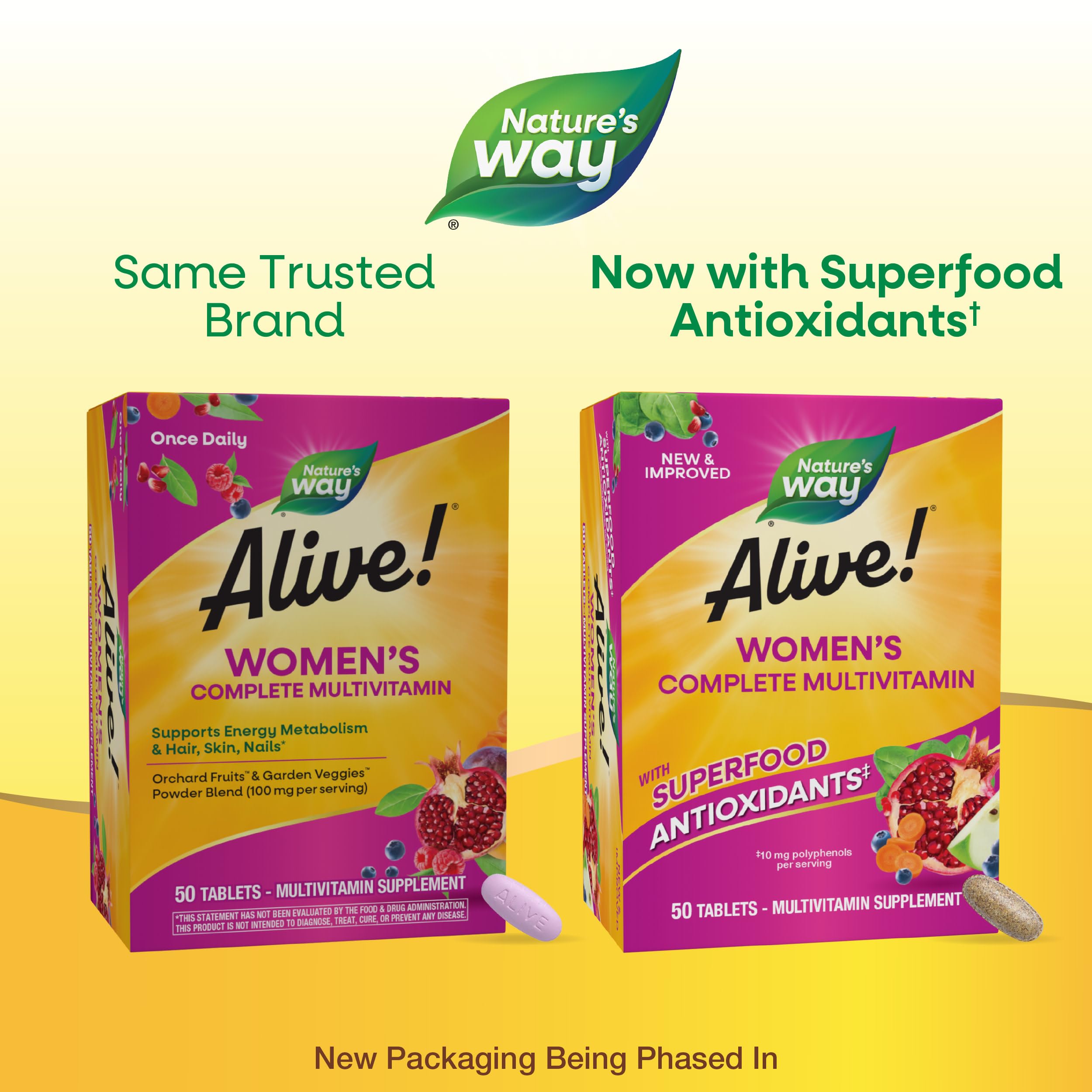 Nature's Way Alive! Daily Complete Multivitamin for Women, Supports Energy Metabolism, Hair, Skin & Nails*, B-Vitamins Nature's Way buy supplements canada