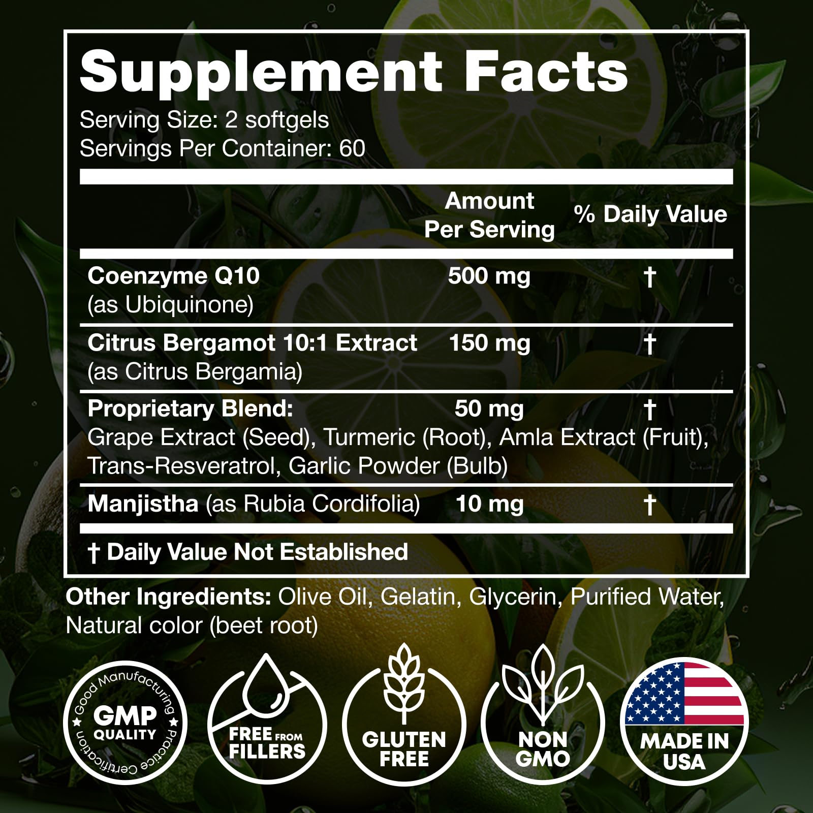 High Absorption CoQ10 500MG - Co Q 10 Supplement 120 Softgels for Heart Health&Energy Production - Enhanced CoQ10 Nutritional Supplements with Coenzyme Q10 - Alternative to coq10 400mg softgels JOYLI Nutrition buy supplements canada