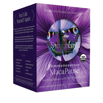 Femmenessence® MacaPause® – Clinically Proven Postmenopausal Organic Vegan Supplement for Natural Hormone Balance, Menopause Symptom Relief, Bone & Heart Health (120 Capsules, 30 Day Supply) Natural Health International buy supplements canada