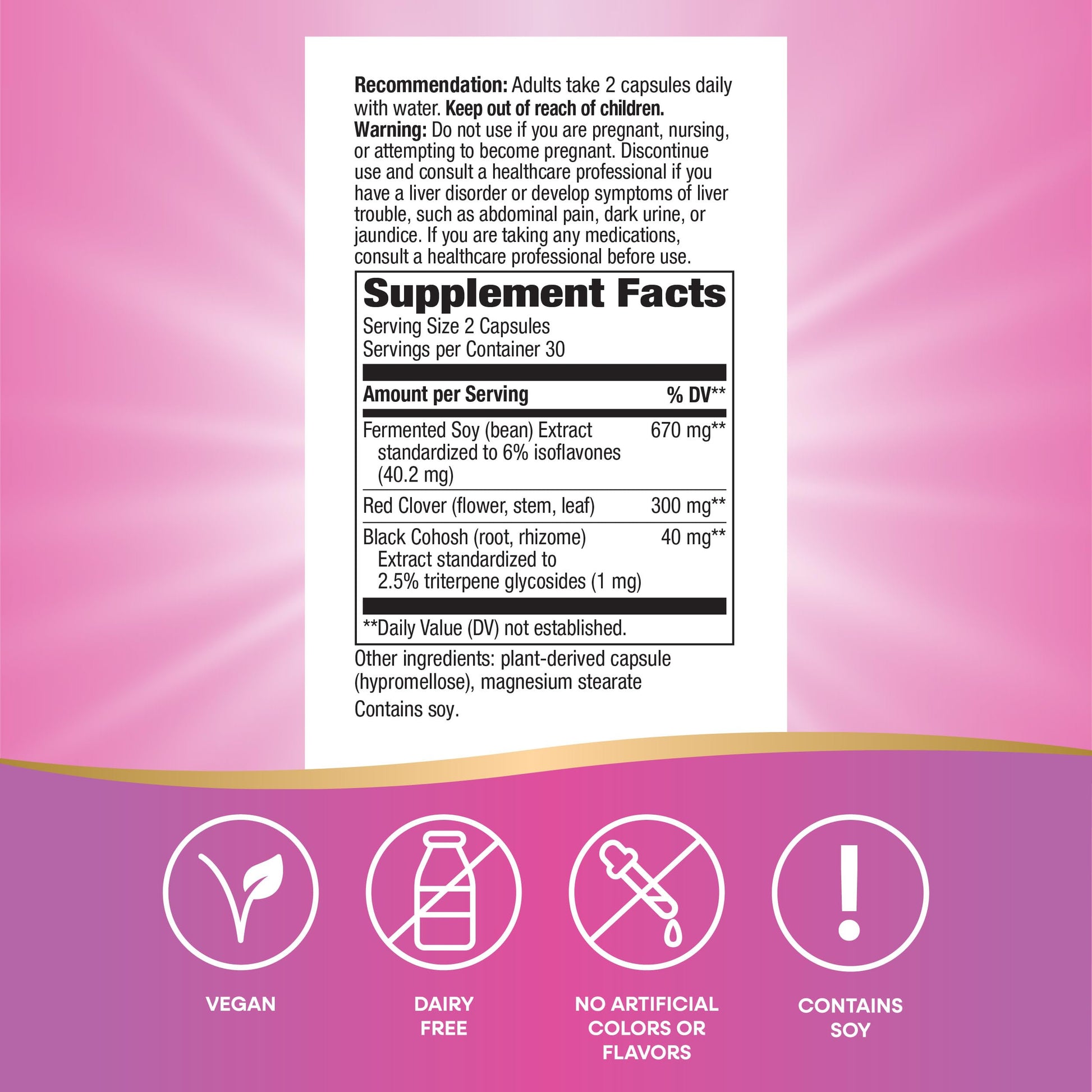 Nature's Way EstroSoy, Menopause Relief Blend*, Helps Relieve Menopausal Symptoms*, Black Cohosh, Fermented Soy Extracts, Red Clover, 60 Vegan Capsules (Packaging May Vary) Nature's Way buy supplements canada