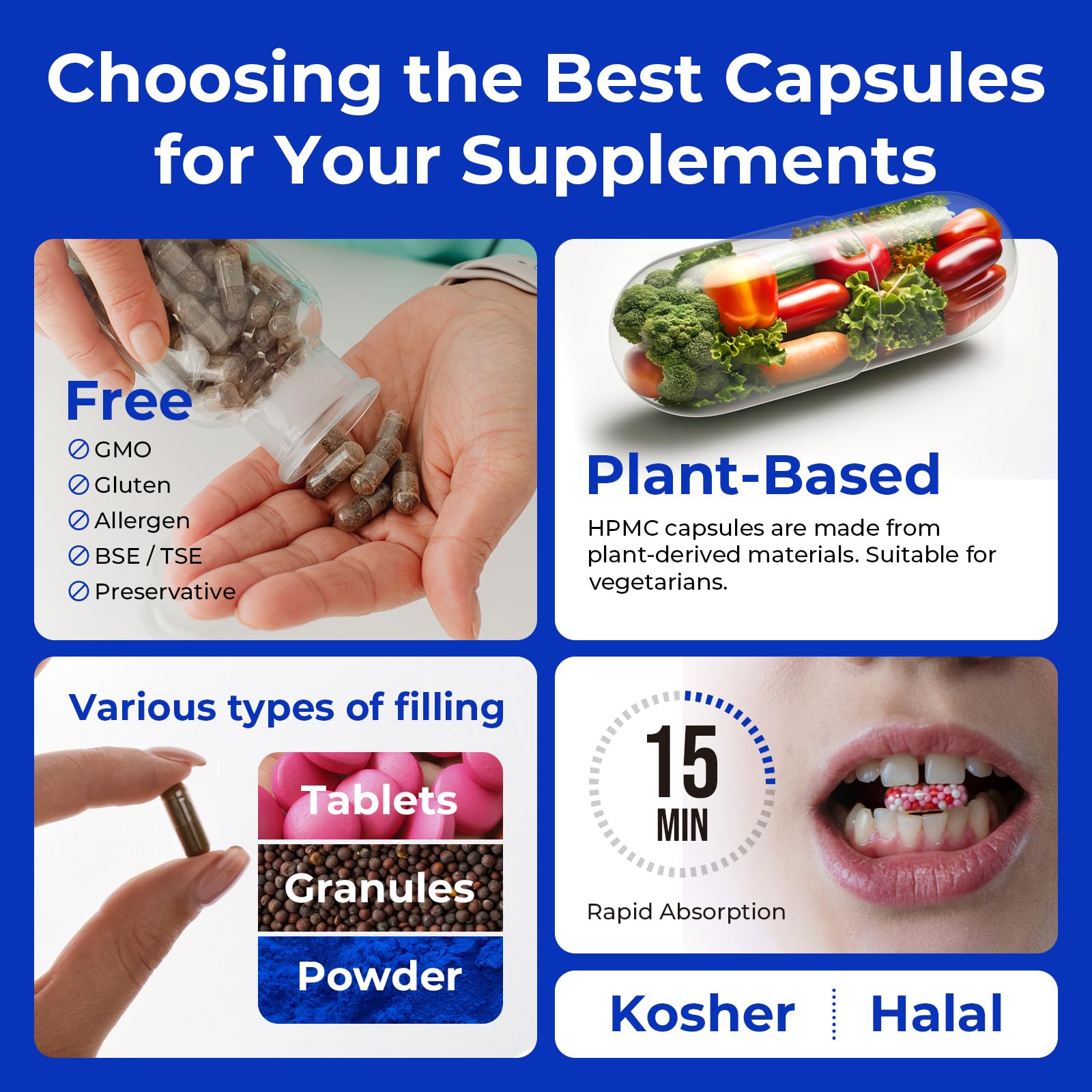 ATLEMISME Empty Vegan Capsules Size 4 - Vegan Capsules DIY Vegetable Capsule Filling - Veggie Caps with 2 Micro Lab Spoons for Capsule Filling ATLEMISME buy supplements canada