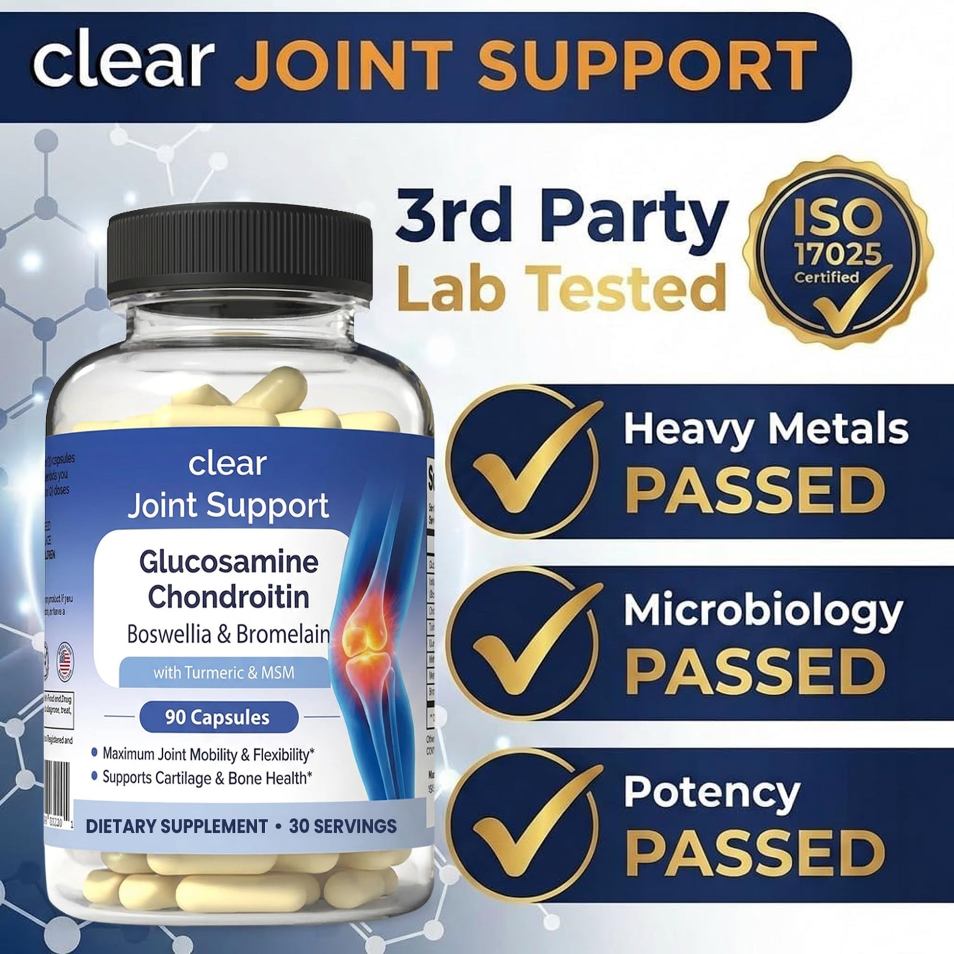Glucosamine Chondroitin MSM with Turmeric & Boswellia 540 Capsules | 8-in-1 Joint Support Supplement for Flexibility & Mobility | Joint Supplement for Men & Women – Supports Back, Knees, Hips & Joints Clear Probiotics buy supplements canada