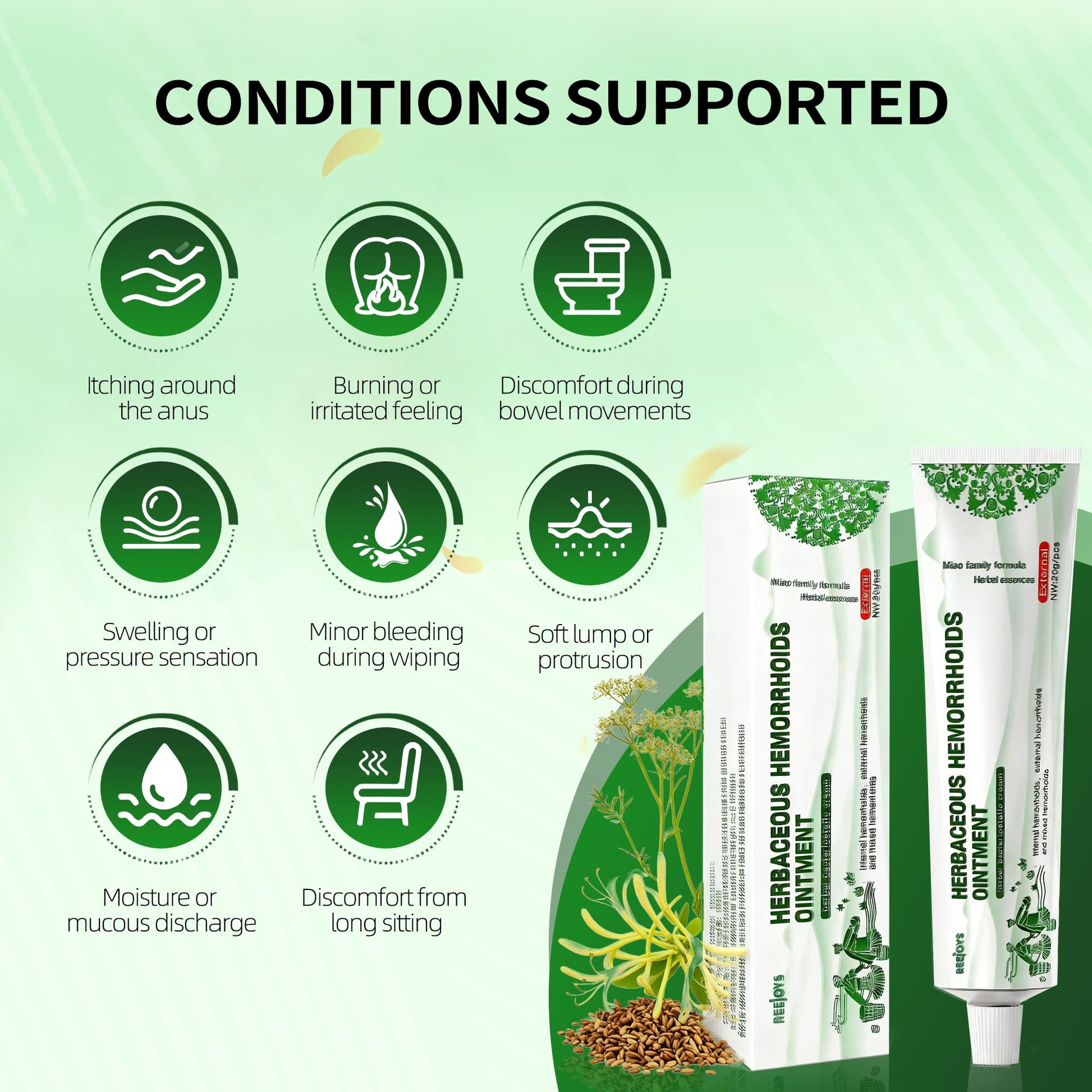 Reejoys Hemorrhoid Cream: Advanced Herbal Hemorrhoids Treatment Cream for Itching and Burning, Shrink & Soothe Hemorrhoids - 1.8 Oz Reejoys buy supplements canada
