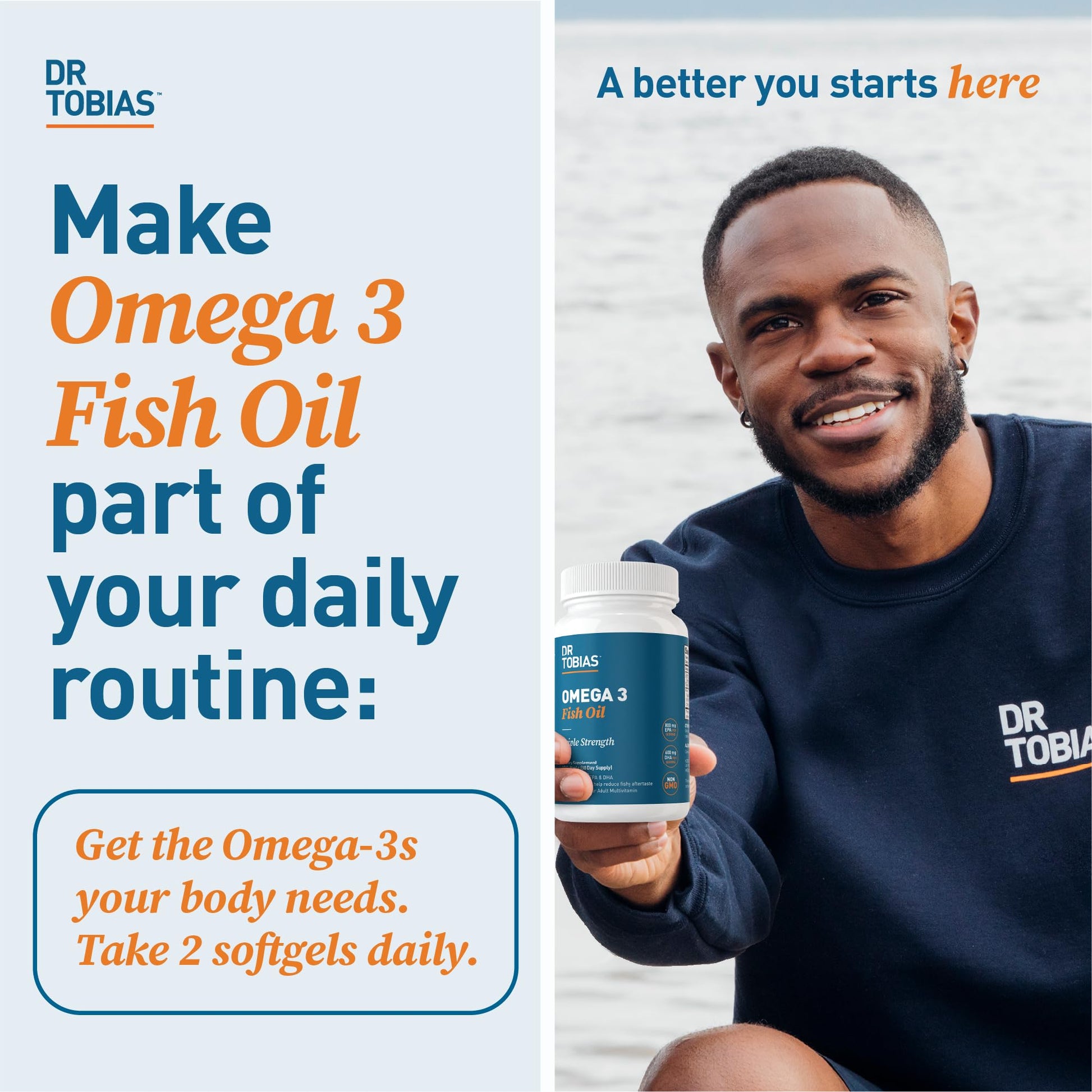 Dr. Tobias Omega 3 Fish Oil, 800 mg EPA 600 DHA Supplement for Heart, Brain & Immune Dr. Tobias buy supplements canada