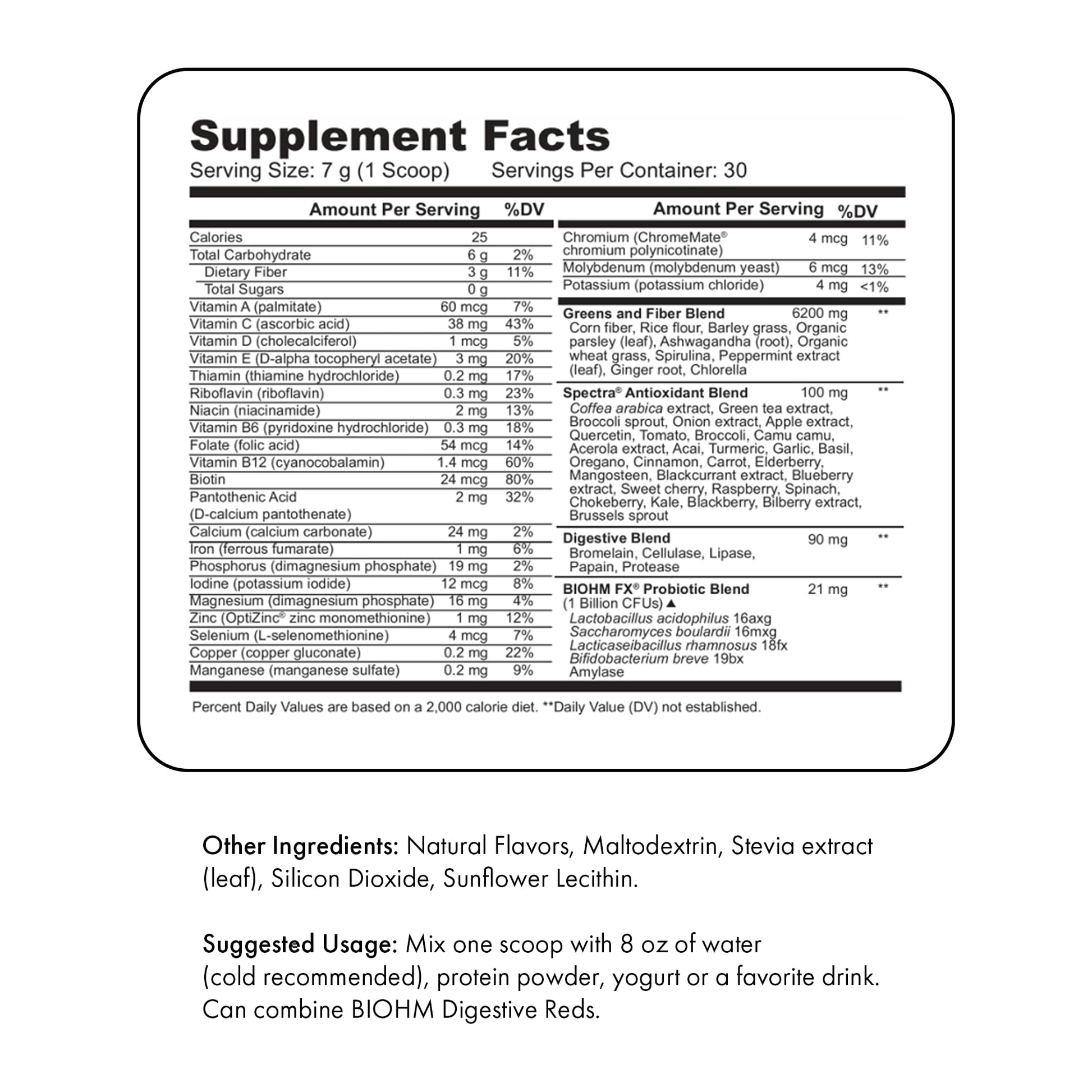 BIOHM Digestive Greens, Green Superfood Powder (7.4 Oz, 30 Servings) Immune & Gut Health Support with Antioxidants, Vitamins, Probiotics & Enzymes, Good Source of Fiber, Berry Flavor BIOHM buy supplements canada