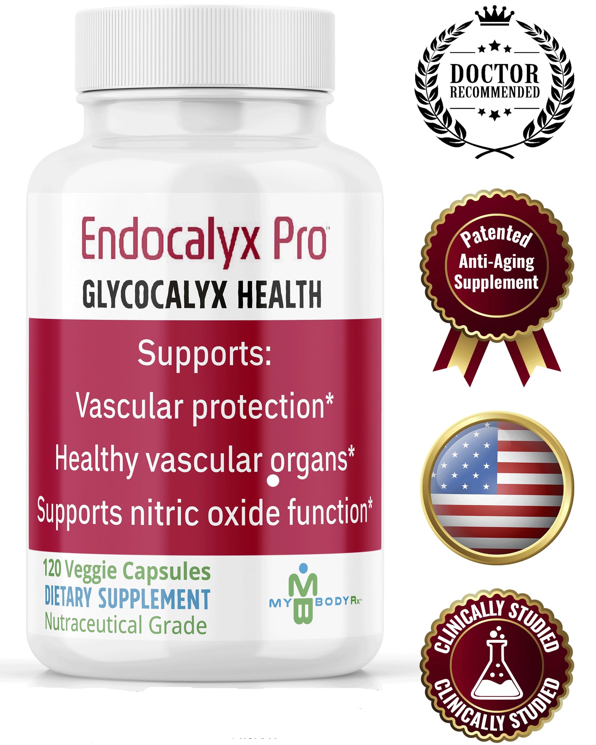 MYBODYRX Endocalyx Pro Supplement – Endothelial Glycocalyx Support 120 Capsules - Vascular & Microcirculation Health – Clinically-Studied – Patented – Supports Nitric Oxide Functions MYBODYRX buy supplements canada
