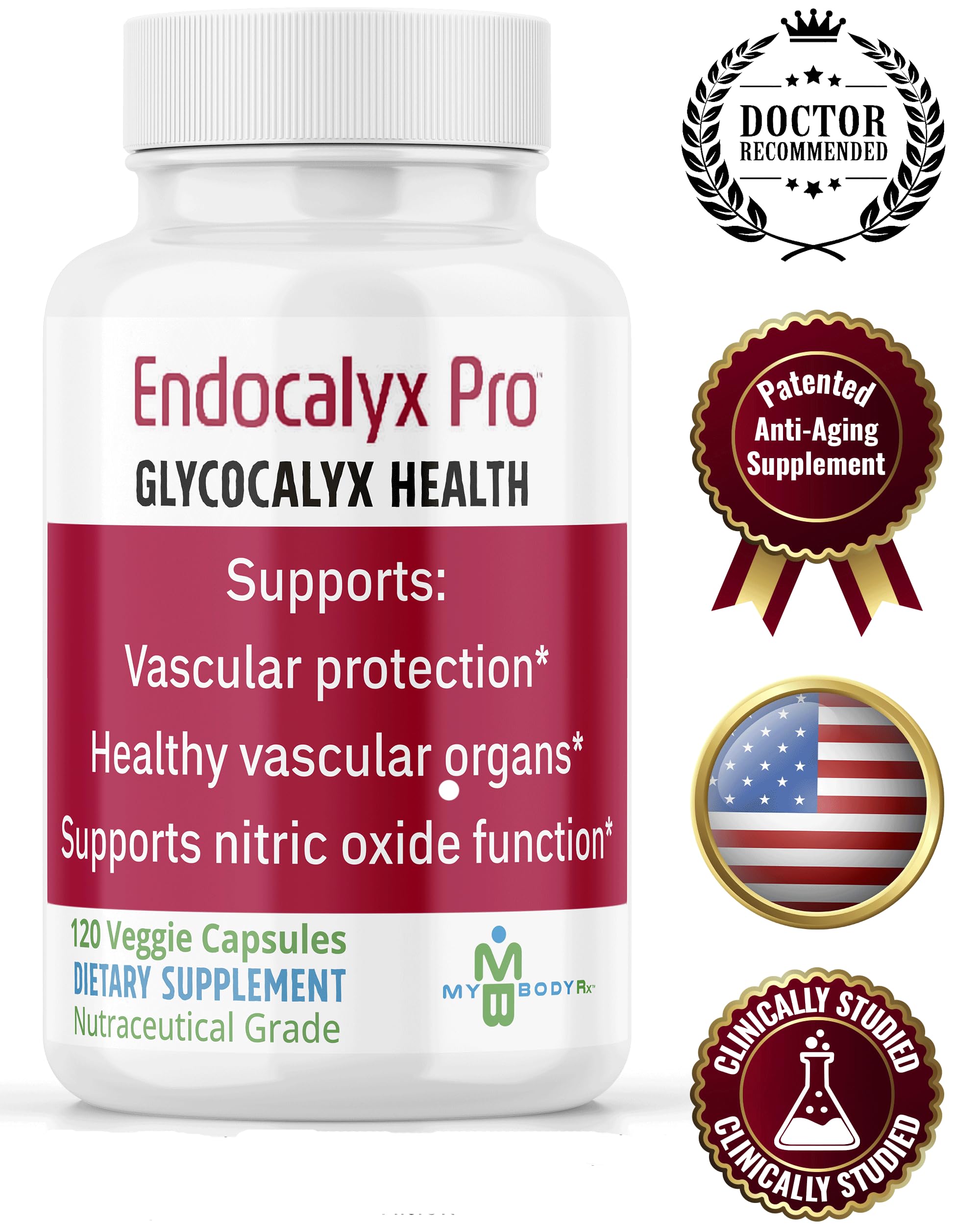 MYBODYRX Endocalyx Pro Supplement – Endothelial Glycocalyx Support 120 Capsules - Vascular & Microcirculation Health – Clinically-Studied – Patented – Supports Nitric Oxide Functions MYBODYRX buy supplements canada