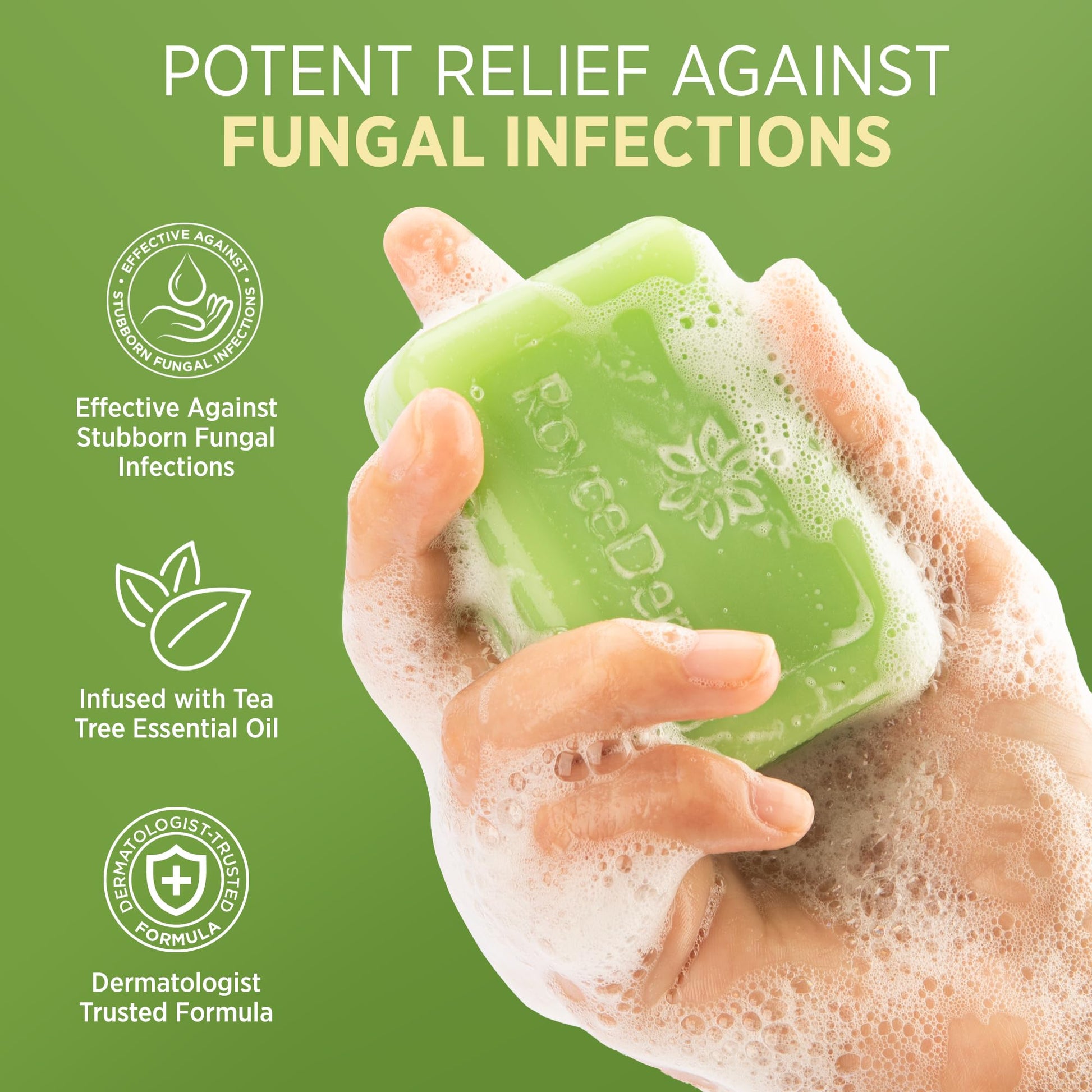 Roycederm Antifungal Bar Soap - Tea tree Oil Soap - Athlete’s Foot Treatment for Jock Itch & Ringworm Roycederm buy supplements canada