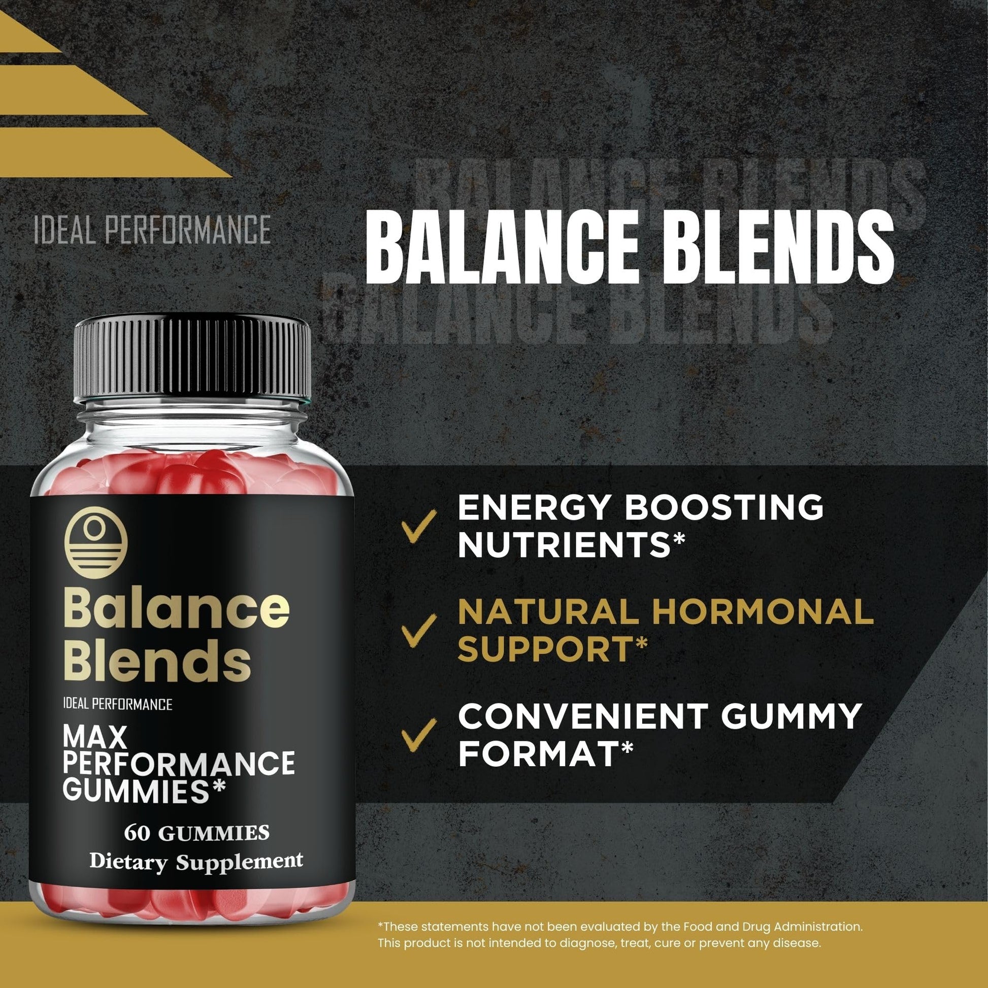 Balance Blends Gummies, Balance Blends Male Performance Gummies, Maximum Strength, All Natural Supplement for Energy, Stamina & Performance, Advanced Formula BalanceBlends Support Reviews (3 Pack) IDEAL PERFORMANCE buy supplements canada