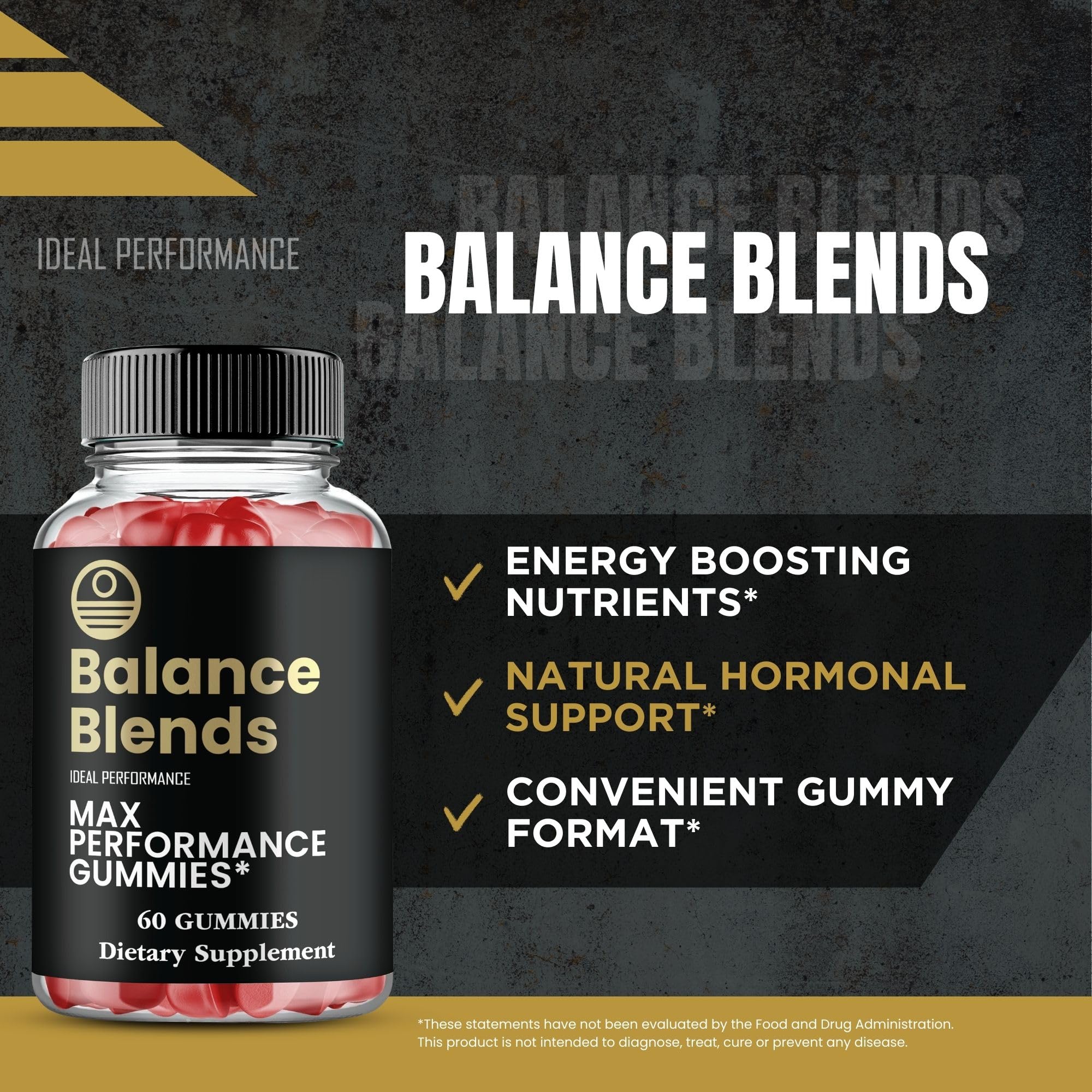 Balance Blends Gummies, Balance Blends Male Performance Gummies, Maximum Strength, All Natural Supplement for Energy, Stamina & Performance, Advanced Formula BalanceBlends Support Reviews (3 Pack) IDEAL PERFORMANCE buy supplements canada