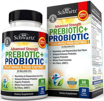 Probiotic & Prebiotic Digestive Health Capsules - 30ct, Gluten & Dairy Free, Non-GMO BioSchwartz buy supplements canada