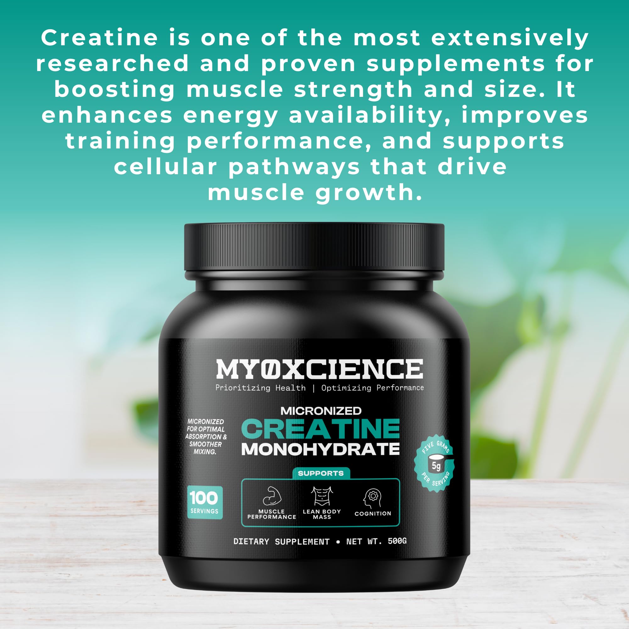 MYOXCIENCE Micronized Creatine | Supports Muscle Performance, Lean Body Mass, & Cognition | 100 Servings MYOXCIENCE buy supplements canada