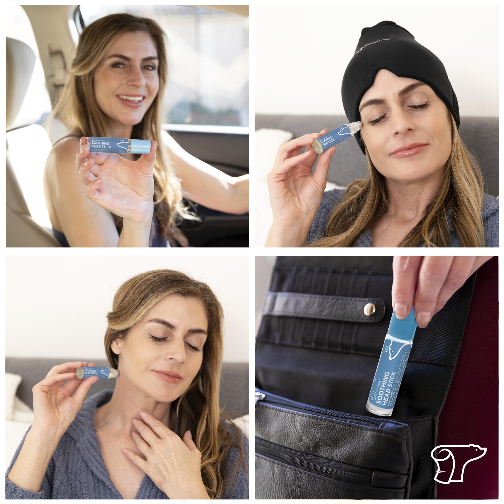 TheraICE Soothing Head Stick 10 ml (.33-Oz) Essential Oil Roll on Aromatherapy TheraICE Rx buy supplements canada