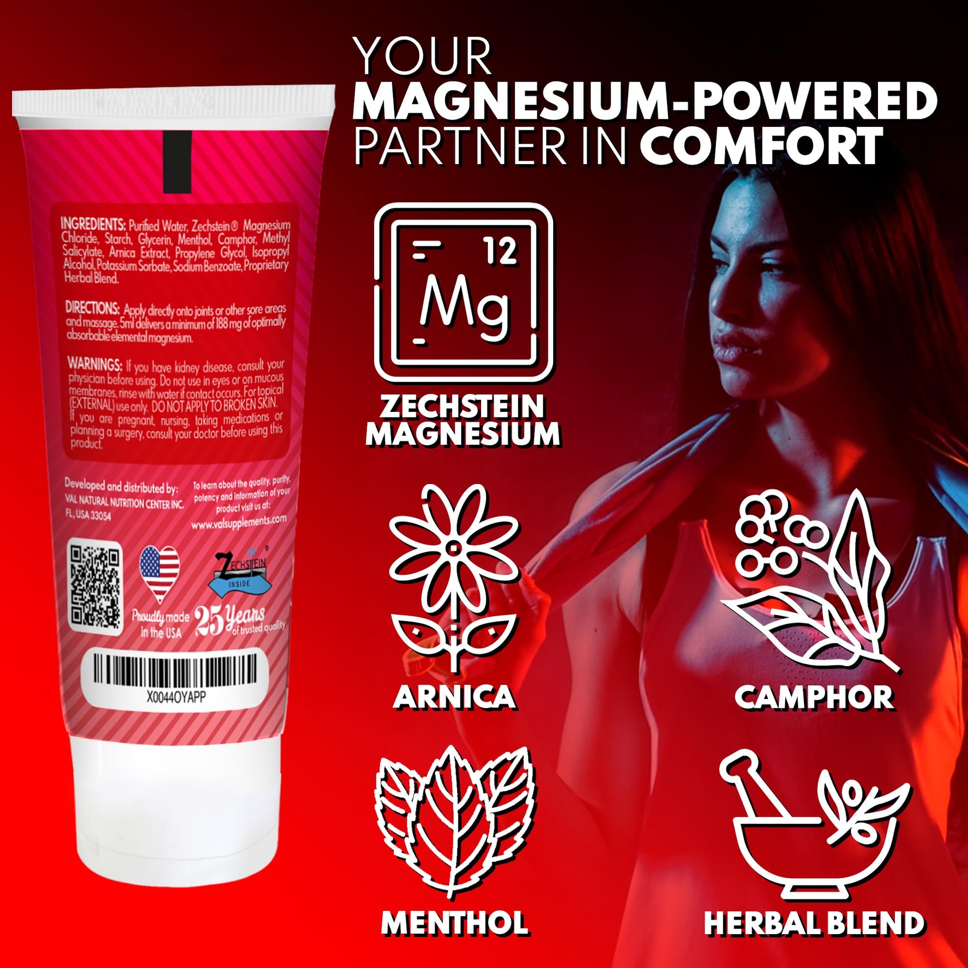 VAL Lombardi Relax Balance Magnesium Lotion | Arnica, Camphor & Menthol | Fast Relief for Joints, Muscles, Back, Shoulders, Feet | Non-Greasy | 5oz VAL buy supplements canada