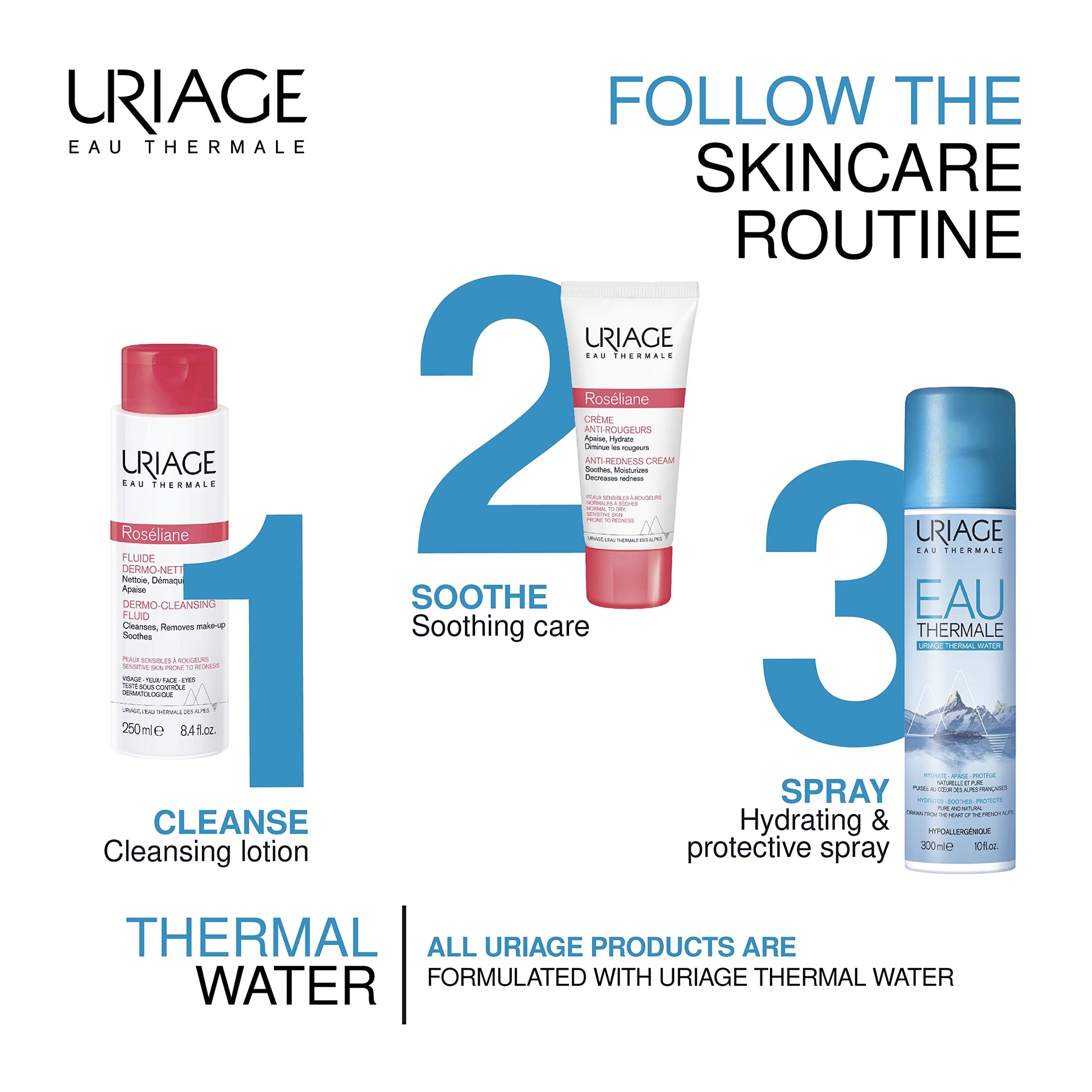 Uriage Roseliane Redness Relief Face Cream 1.35 fl.oz. | Hydrating Moisturizer Uriage buy supplements canada