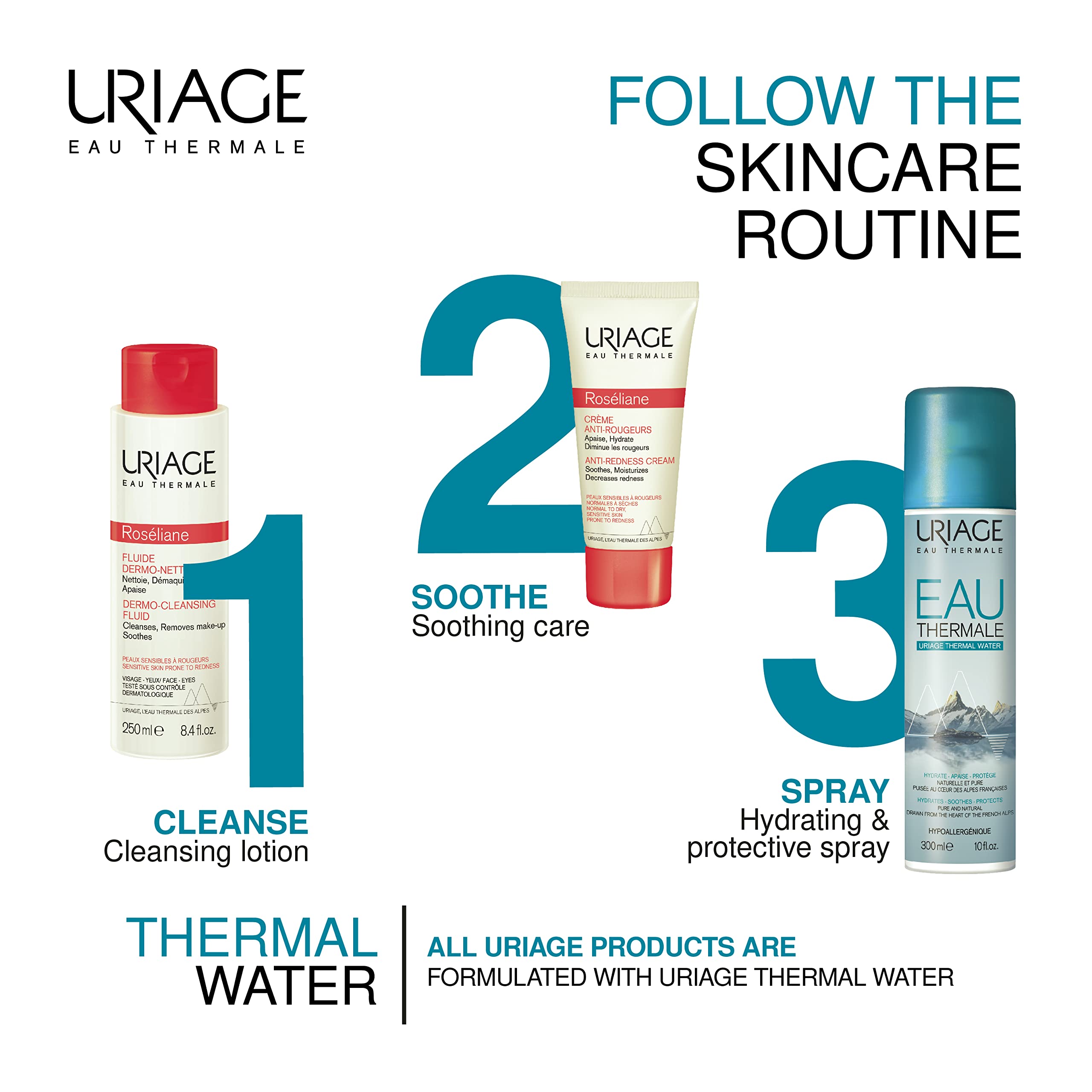 Uriage Roseliane Redness Relief Face Cream 1.35 fl.oz. | Hydrating Moisturizer Uriage buy supplements canada