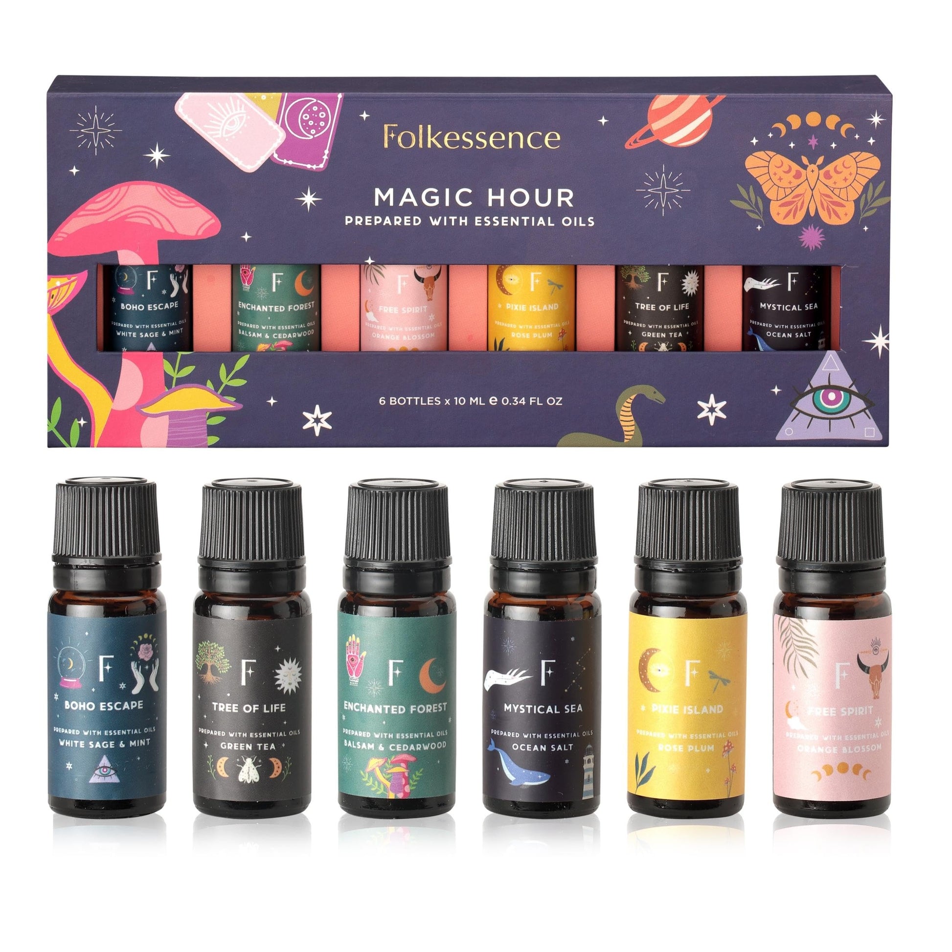 Folkulture Essential Oil Set for Diffuser, Set of 6, Aromatherapy Diffuser Oil Scents for Home Folkulture buy supplements canada