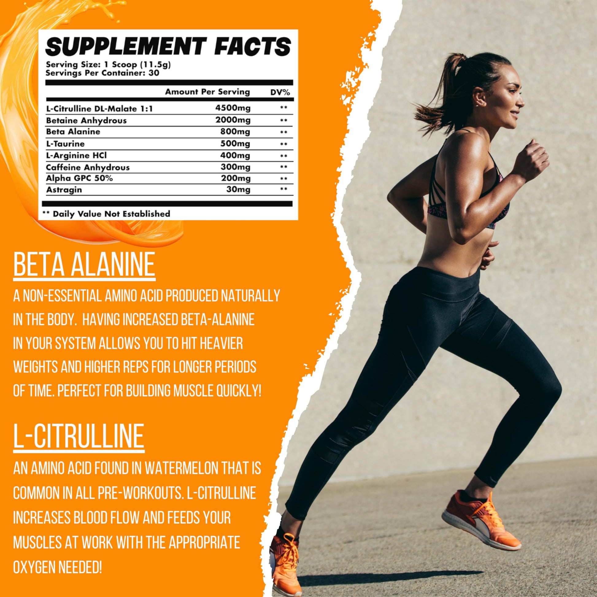 Orange Dreamsicle Pre Workout | The Best Tasting Pre Workout | Intense Increased Endurance Beta Bears buy supplements canada