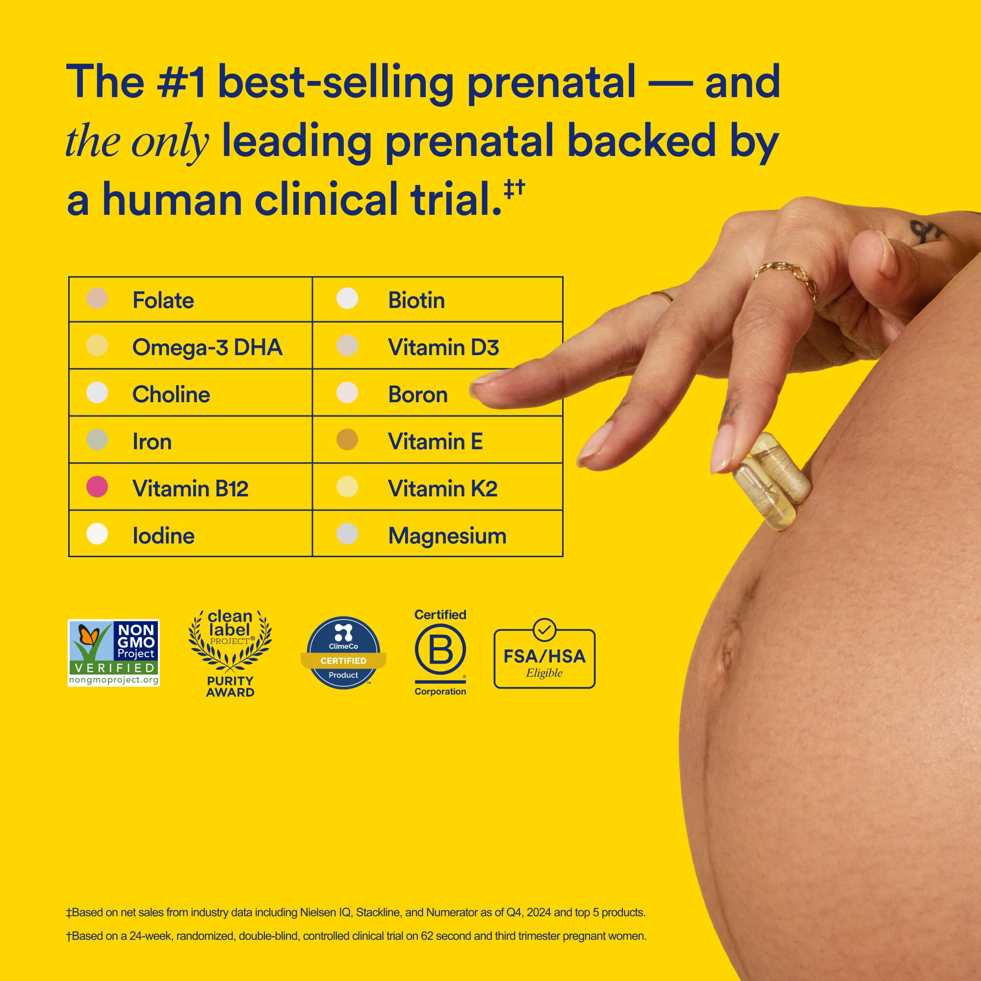 Ritual Prenatal Multivitamin for Women - Key Essential Vitamins and Minerals to Support Mom and Baby During Pregnancy* - Folate, Choline, Omega-3 DHA, Iron Ritual buy supplements canada