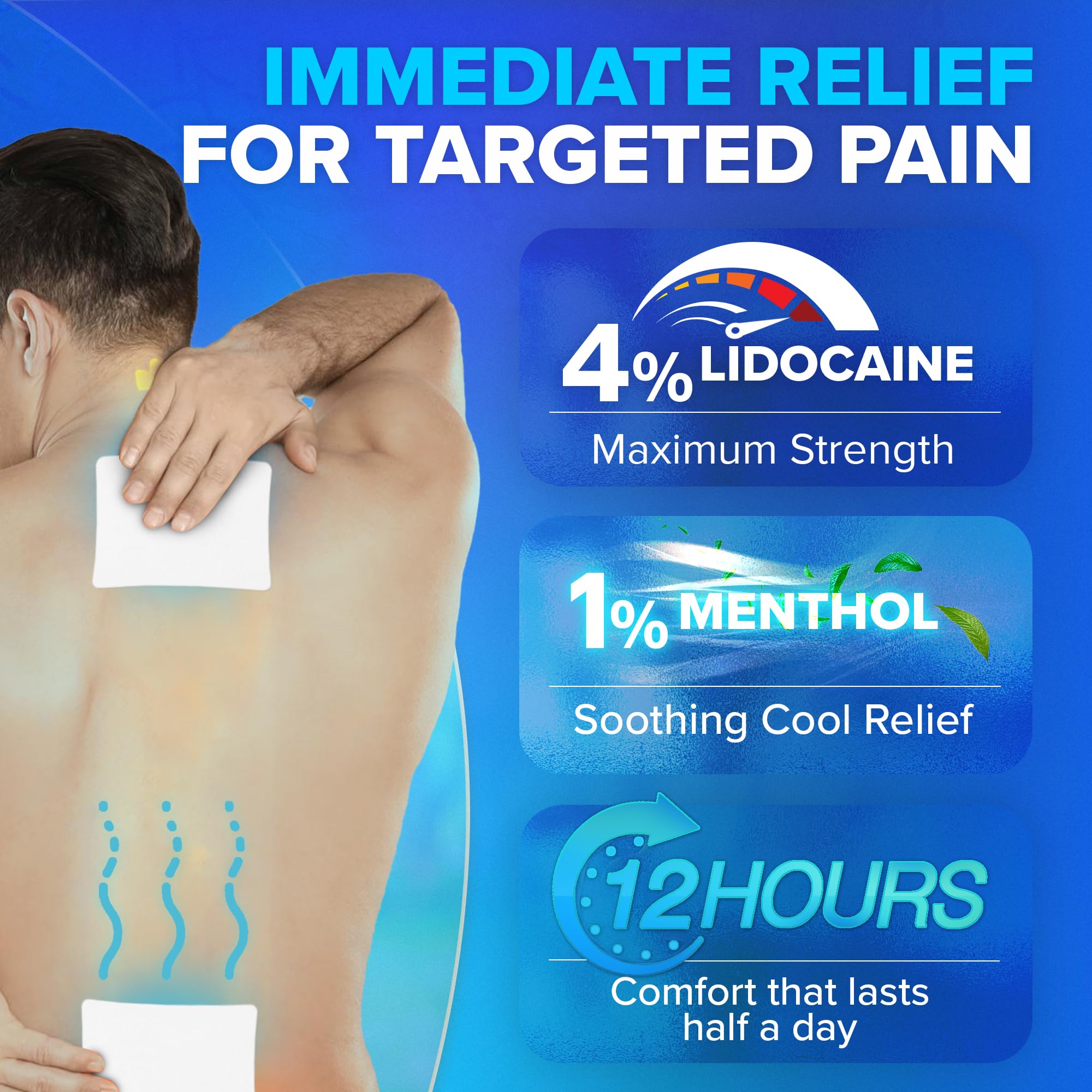 JJ CARE Lidocaine Patches [Pack of 30], 4” x 5.5” Lidocaine 4% Maximum Strength Back Pain Relief Patches for Fast Numbing of Aches, Pains, Back, Neck, Shoulder, Muscle Soreness JJ CARE buy supplements canada