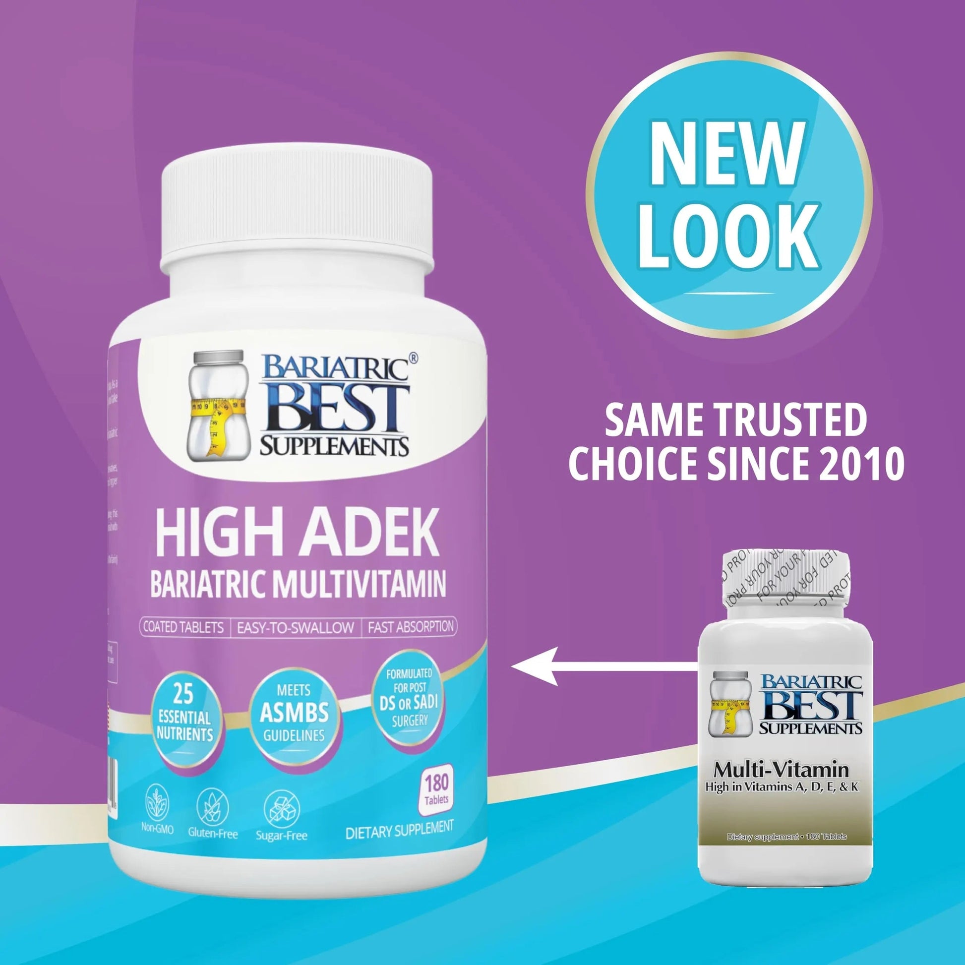 High A D E K Bariatric Multivitamin for Post DS/SADI Surgery, 25 Essential Nutrients for Post-Weight Loss Surgery, 180 Tablets Bariatric Best Supplements buy supplements canada