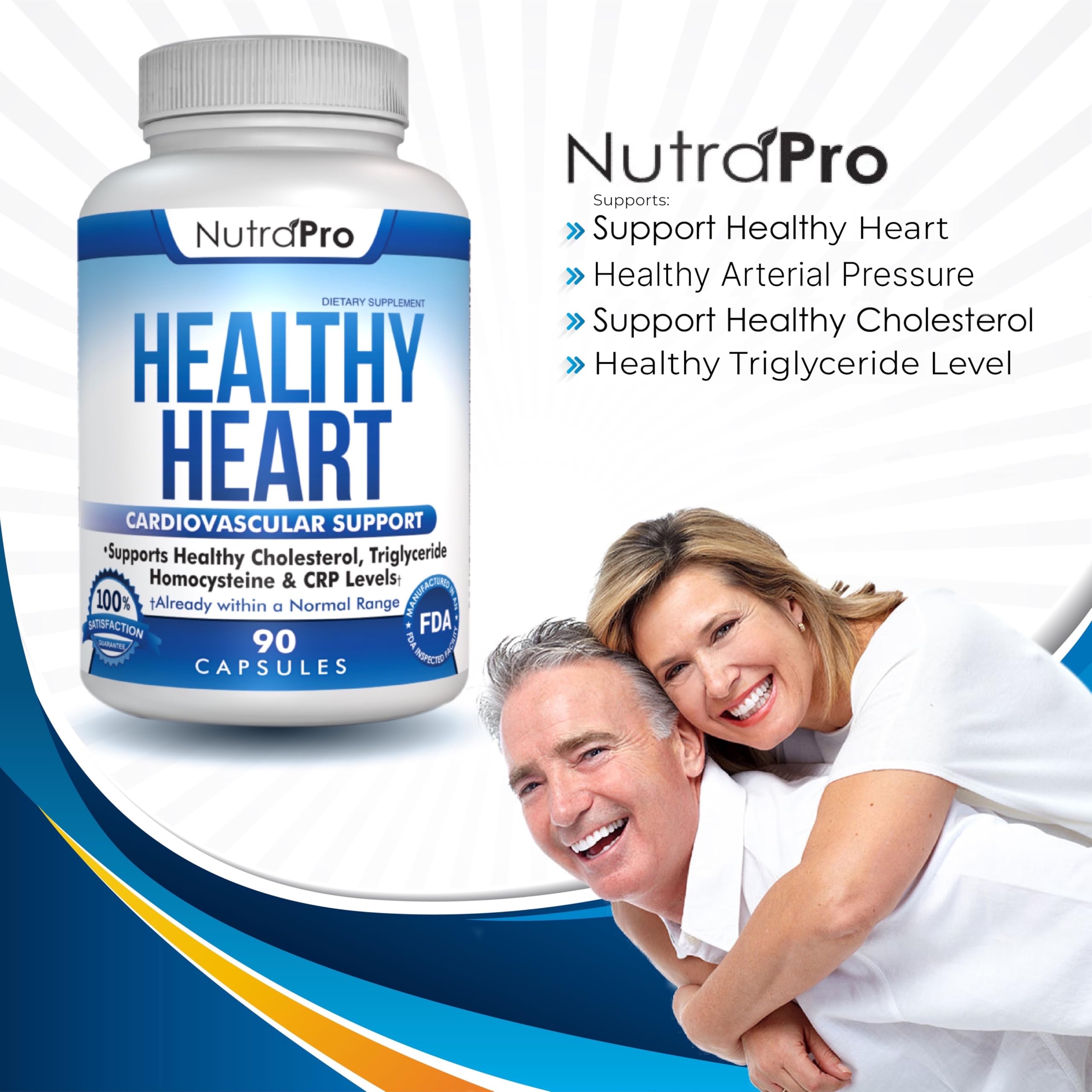 NutraPro Healthy Heart - Heart Health Supplements & Arteries Support .Healthy Cholesterol and Triglyceride. GMP Certified. NutraPro buy supplements canada
